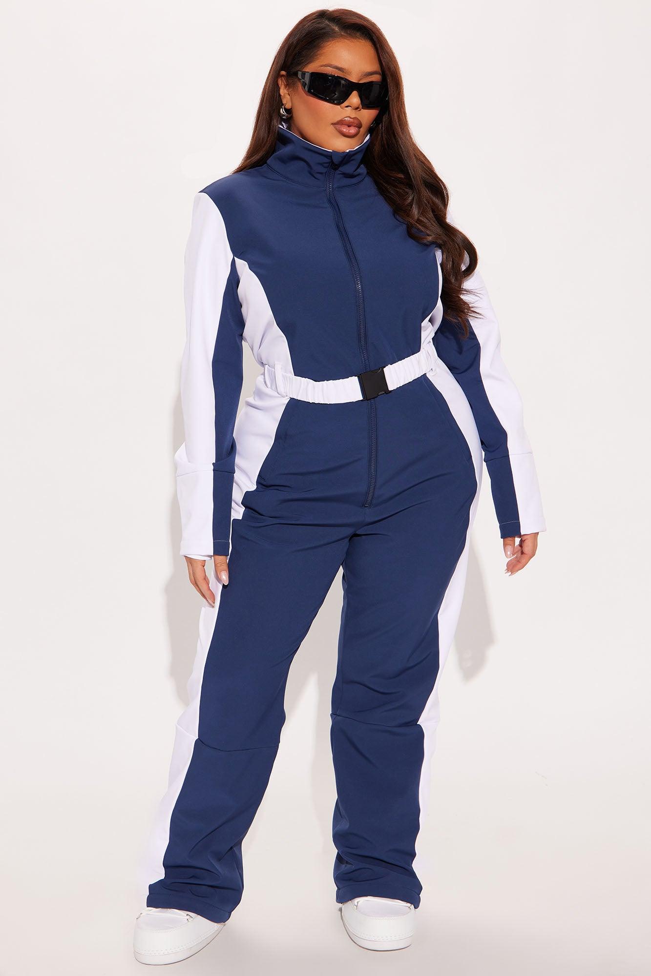 Winter Sports Ski Jumpsuit - Navy/combo Female Product Image