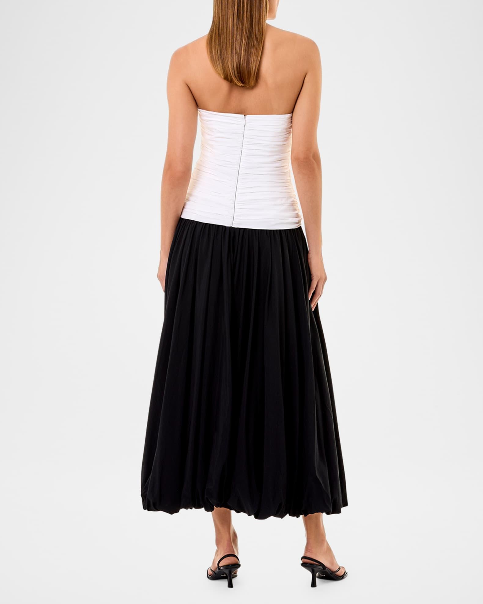 Despina Strapless Ruched Bubble Midi Dress Product Image