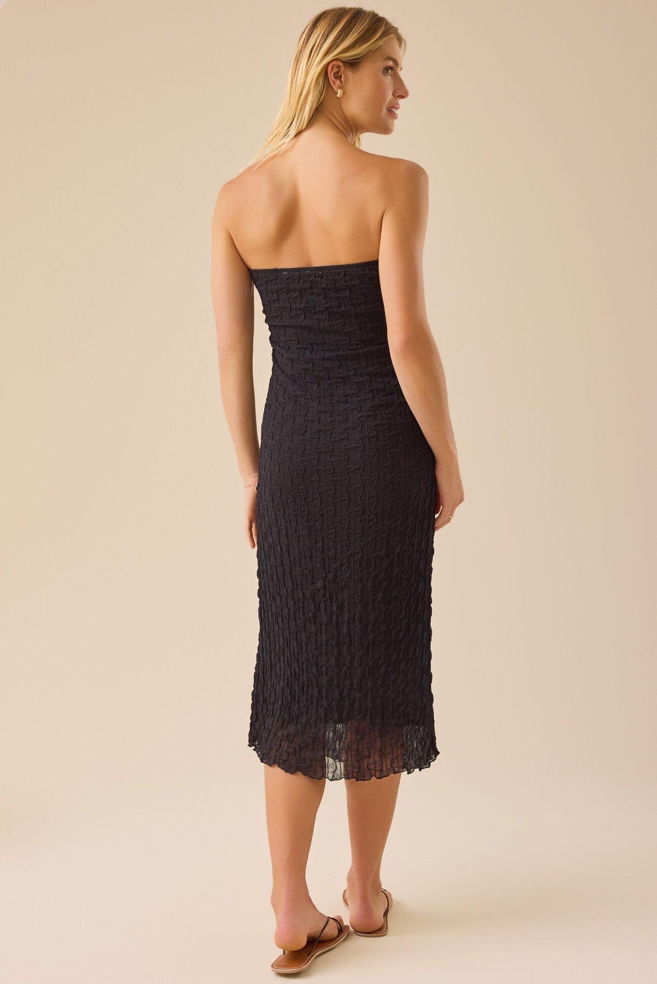 Parker Strapless Textured Midi Dress Product Image