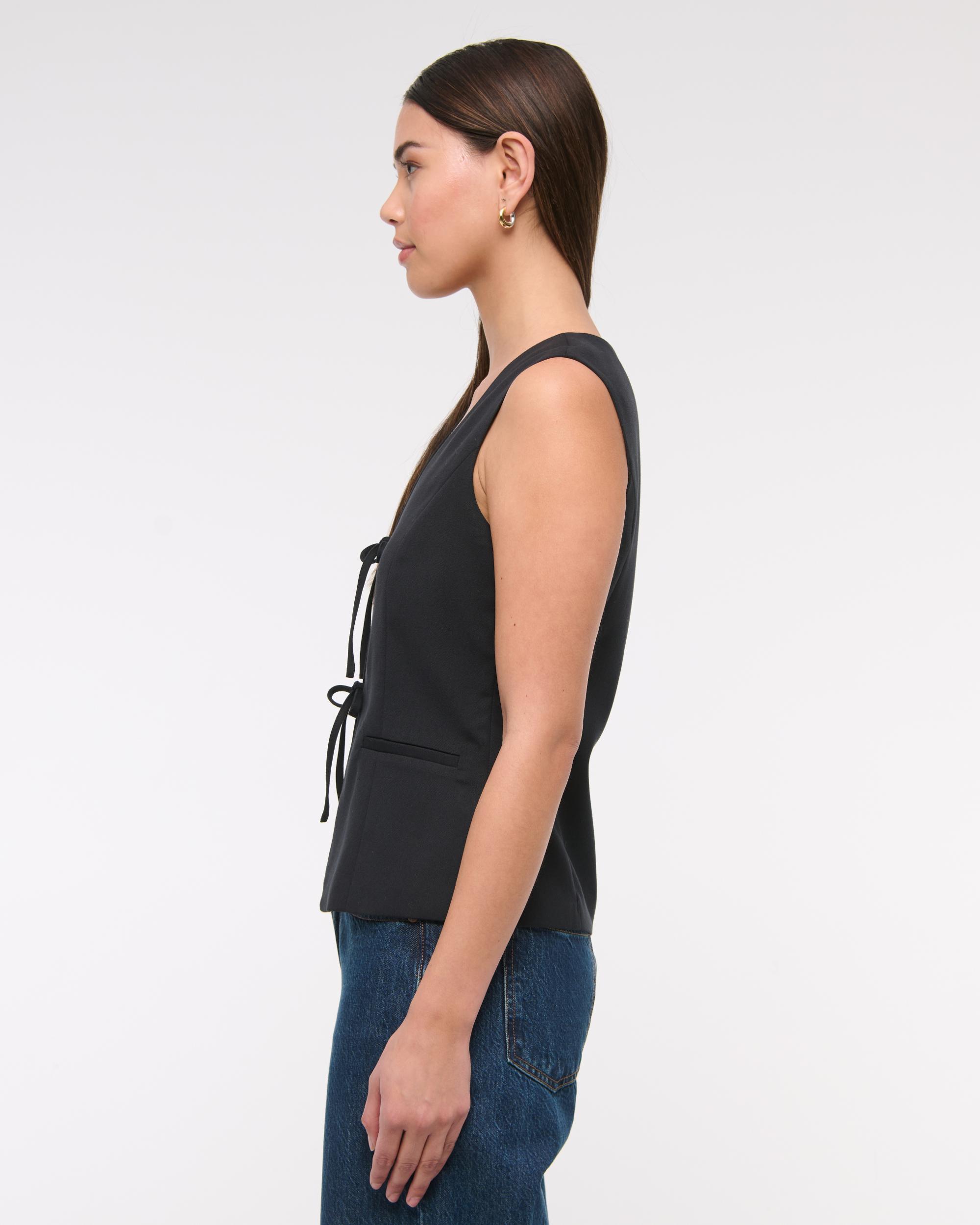 Tie-Front Tailored Vest Product Image