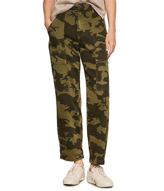 Sanctuary Camo Printed High Rise Boyfriend Utility Barrel Leg Pants Product Image