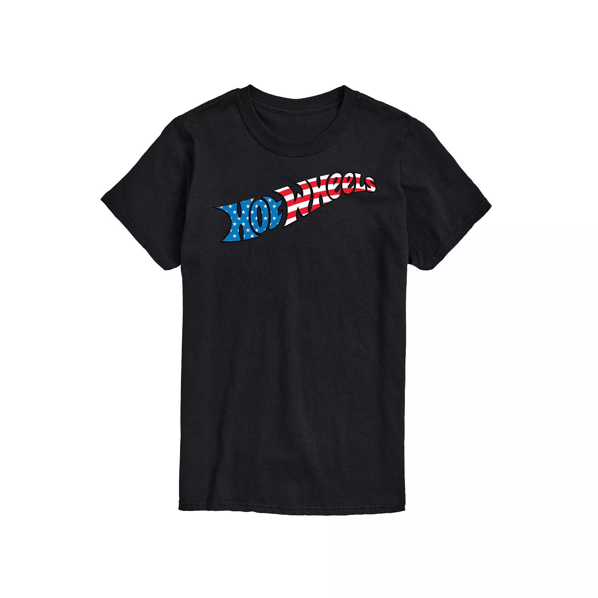Big & Tall Hot Wheels Flag Graphic Tee, Men's,  Product Image