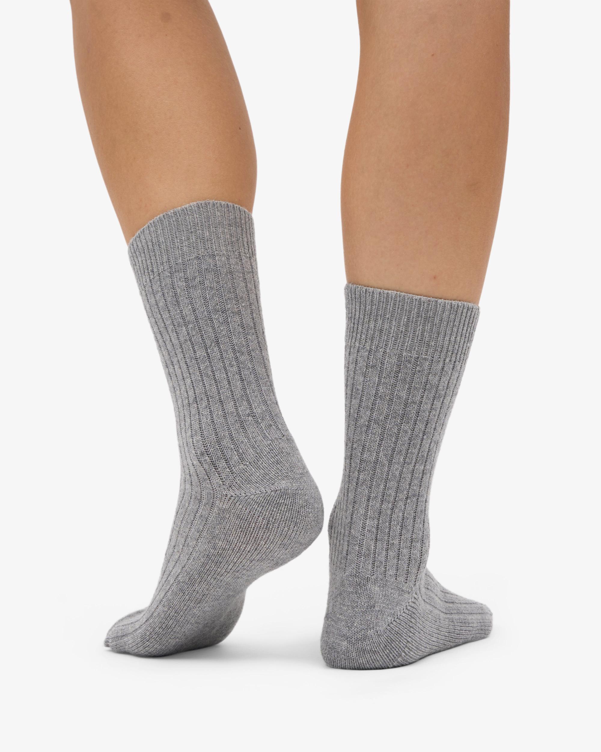 Merino Wool Blend Sock - Deep Black Product Image