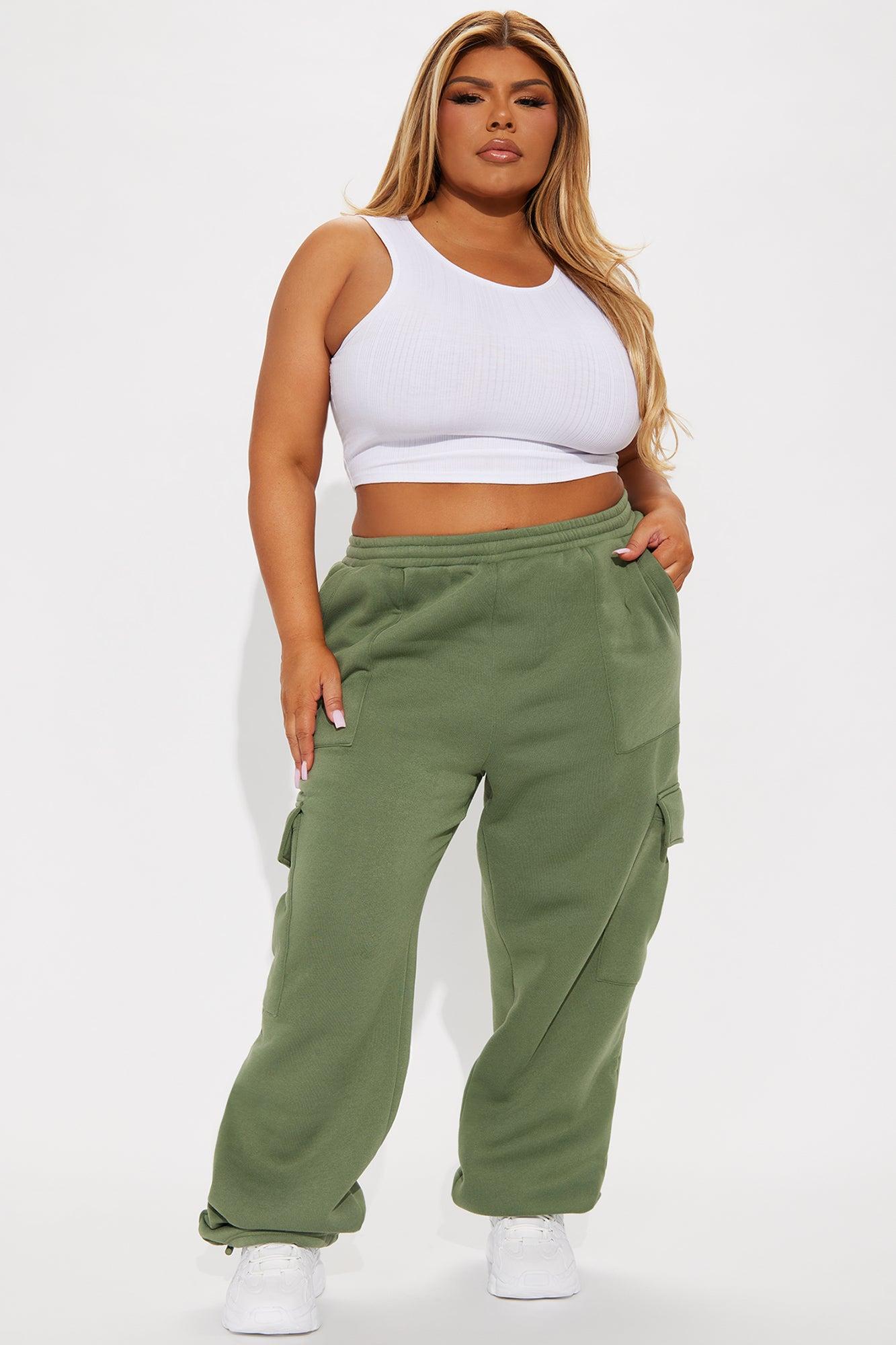 Tessa Fleece Lounge Jogger - Olive Product Image