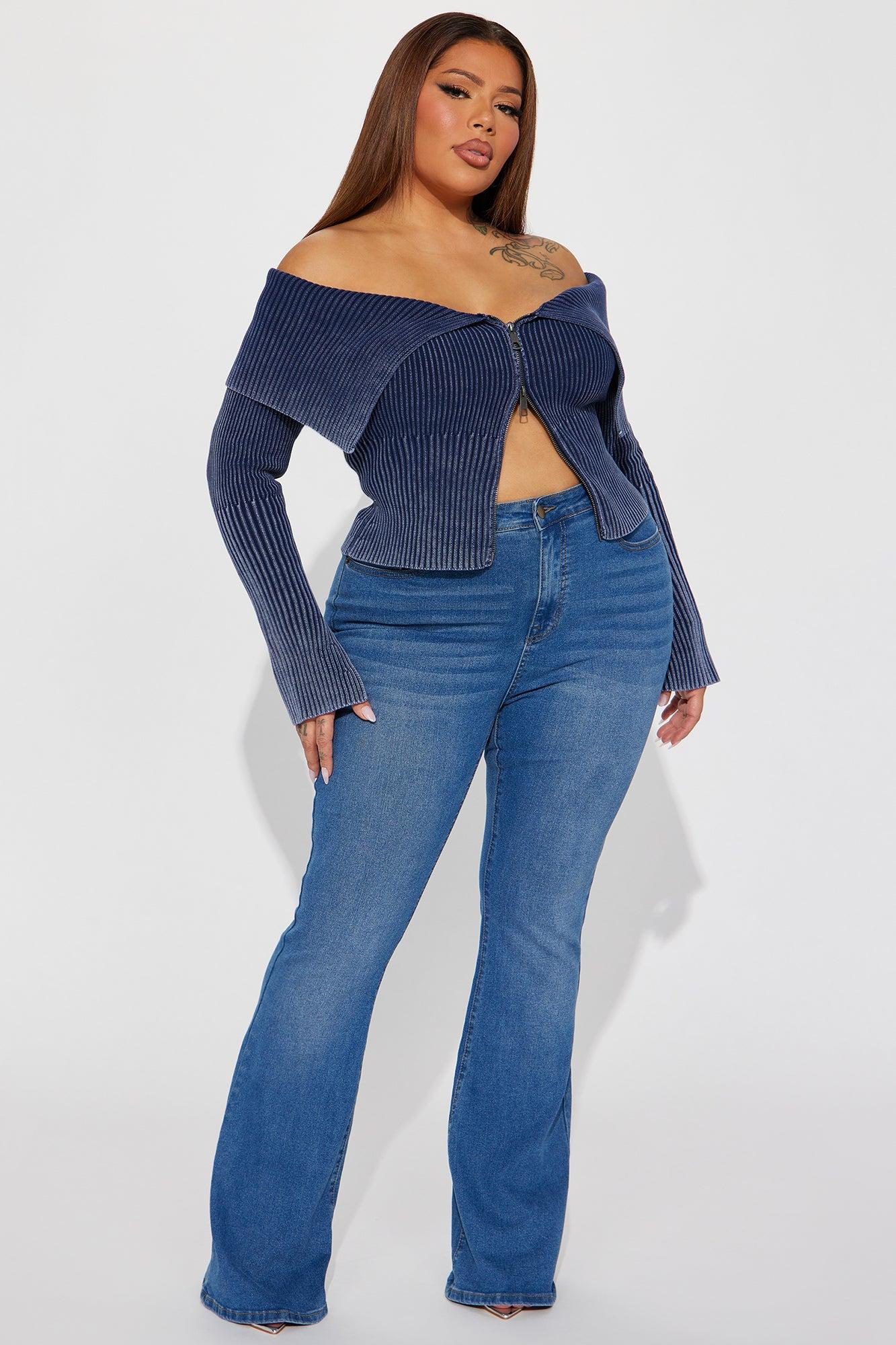 Tucson High Rise Stretch Flare Jeans - Medium Wash Product Image