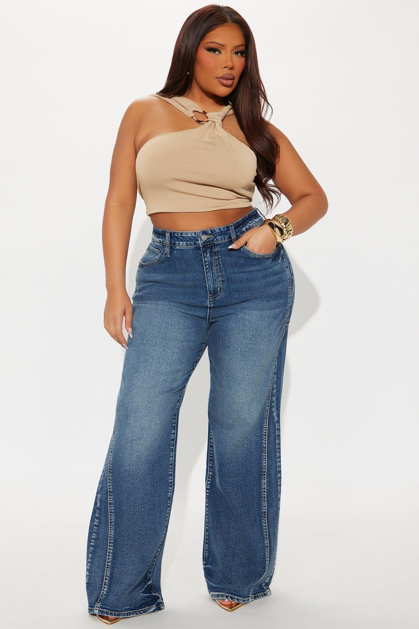 Upper West High Rise Stretch Flare Jeans - Dark Wash Female Product Image