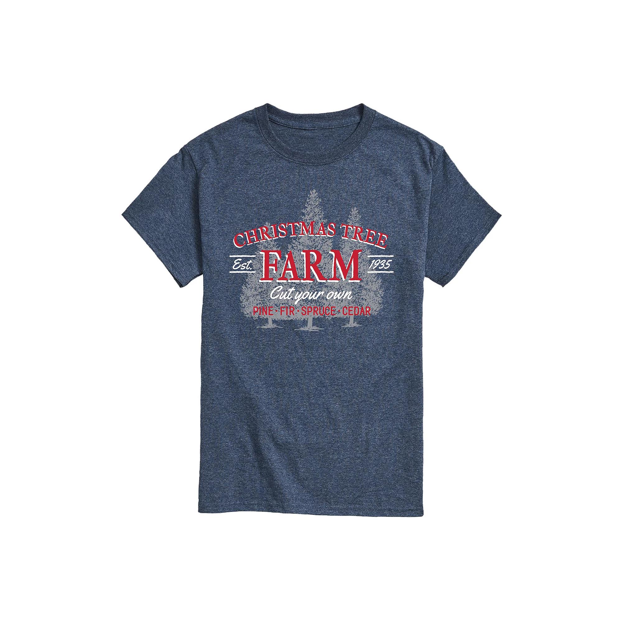 Men's Christmas Tree Farm Sign Tee,  Product Image
