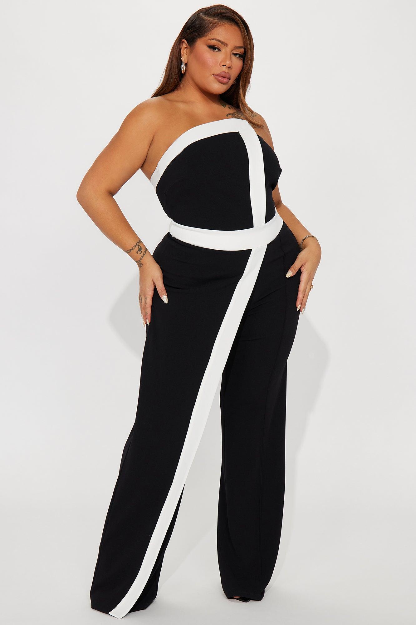 On A Night Like This Jumpsuit - Black/White Product Image