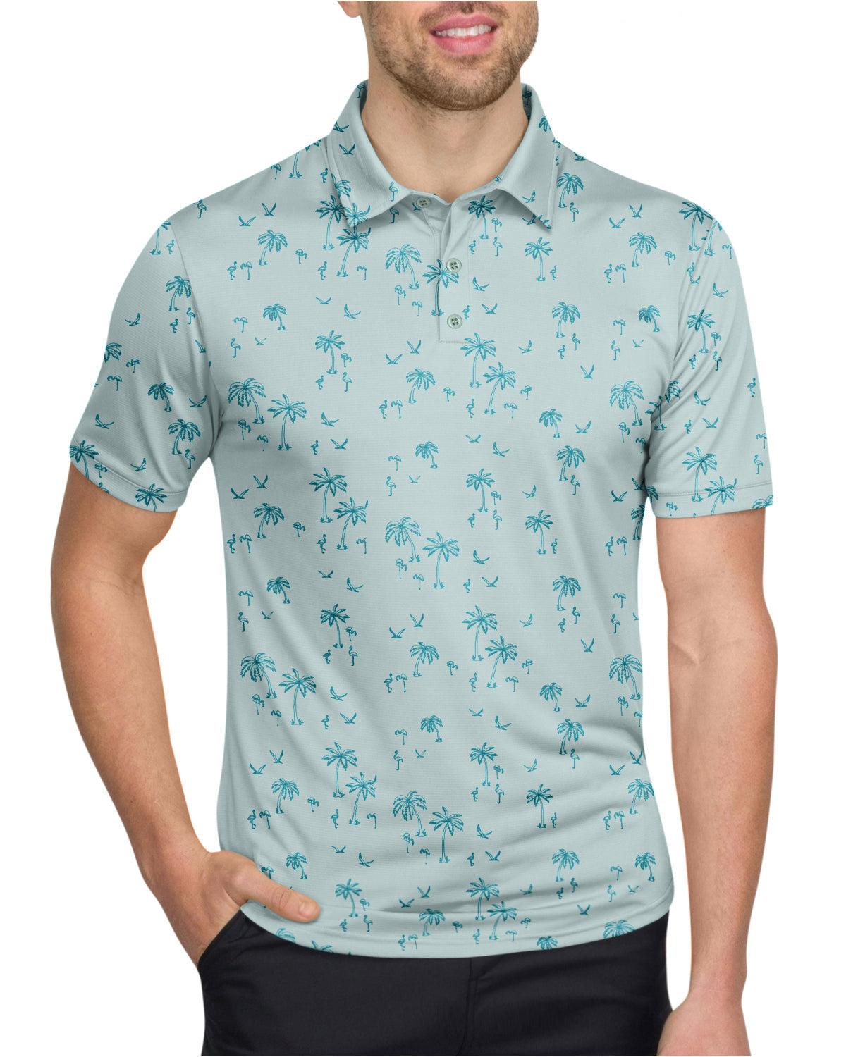 Three Sixty Six Men’s Print Golf Polos Male Product Image