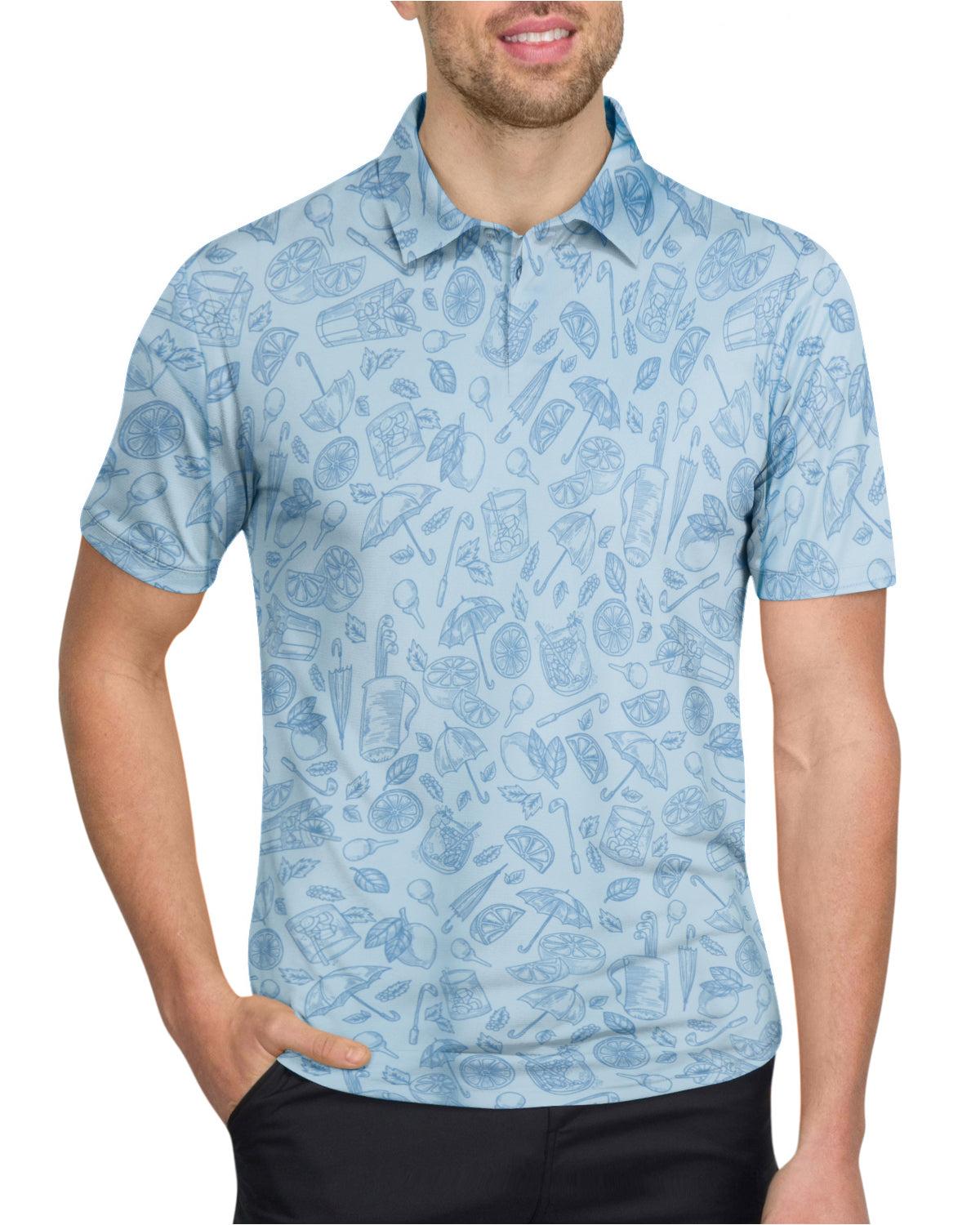 Three Sixty Six Men’s Print Golf Polos Male Product Image