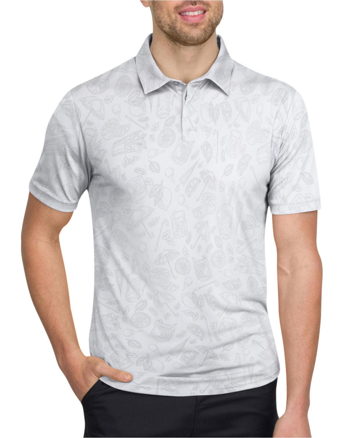 Three Sixty Six Men’s Print Golf Polos Male Product Image