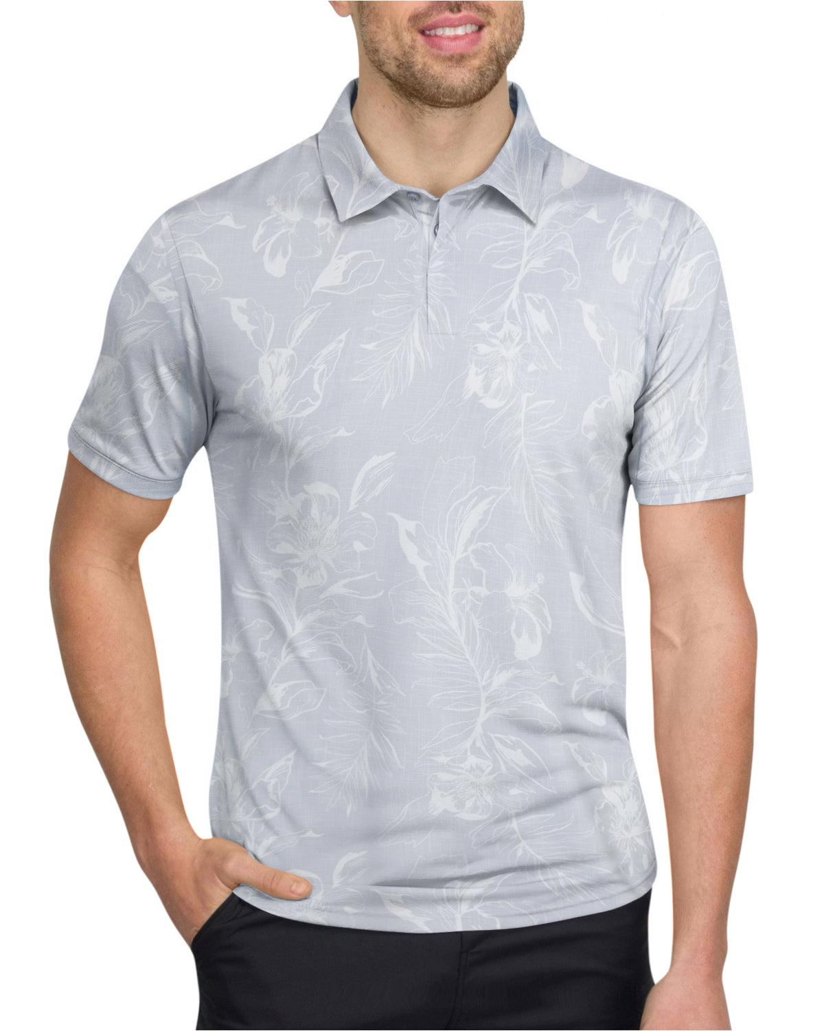 Three Sixty Six Men’s Print Golf Polos Male Product Image