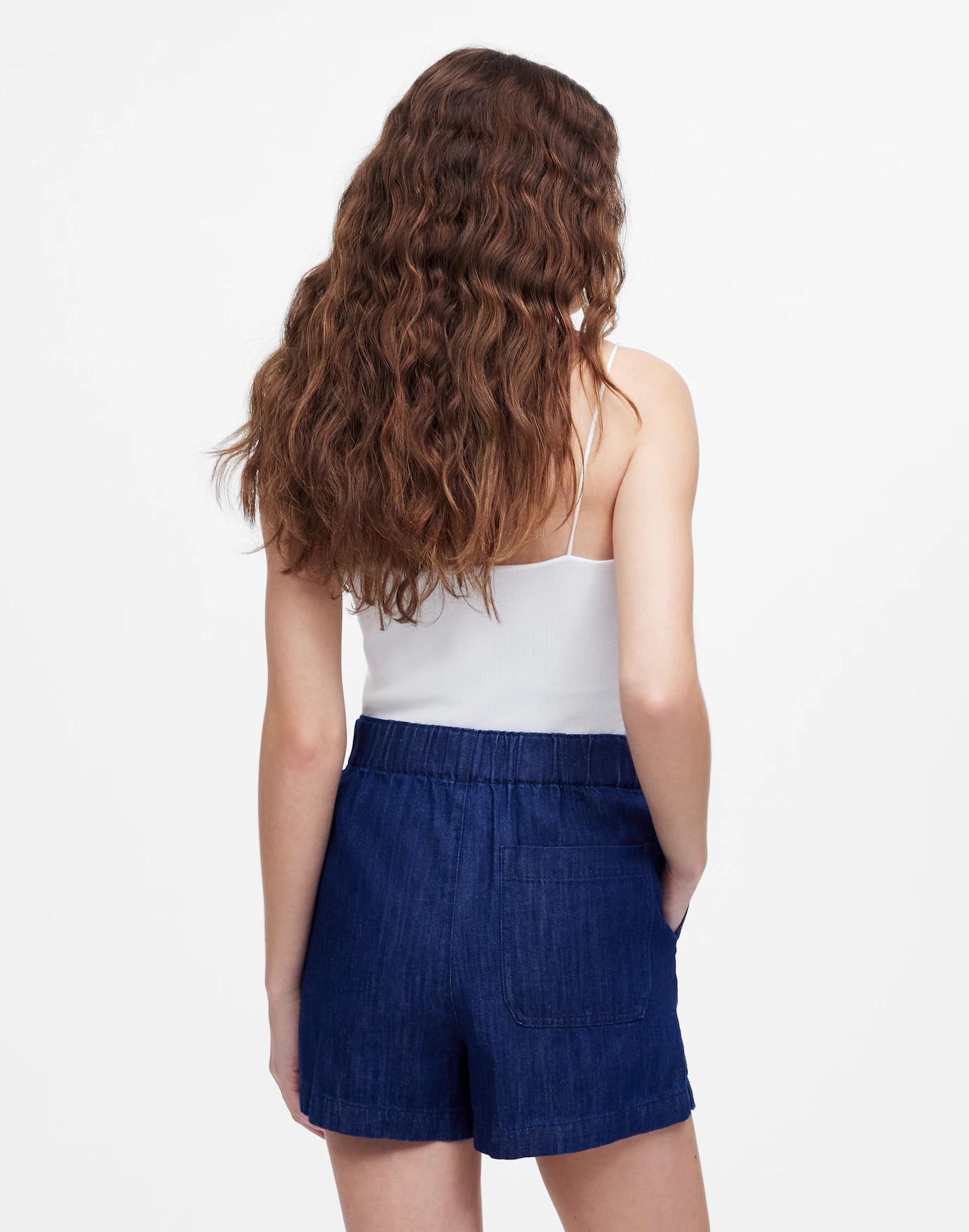 Denim Pull-On Shorts Product Image