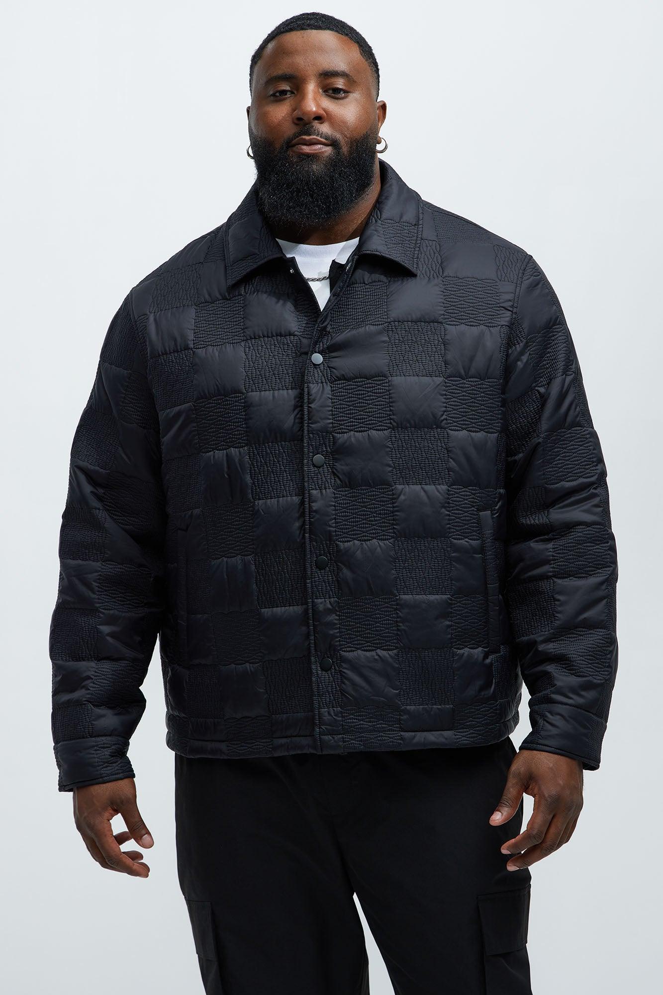 Laurel Checker Quilt Jacket - Black Product Image