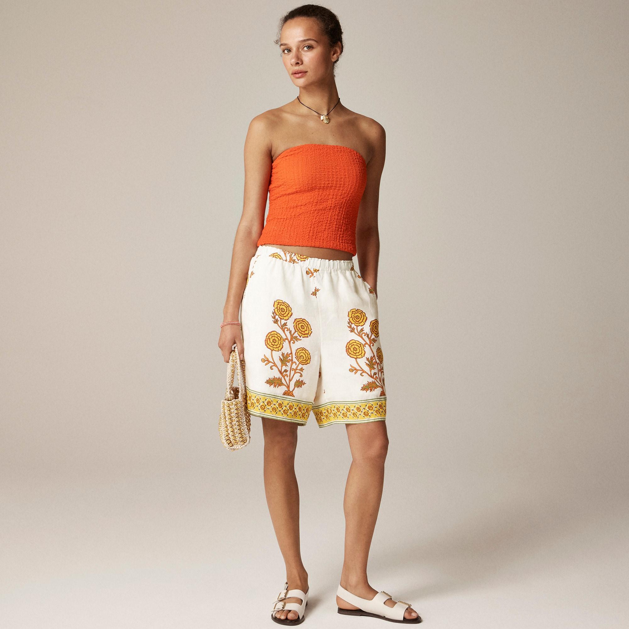 7" Stratus short in dusty periwinkle block print Product Image