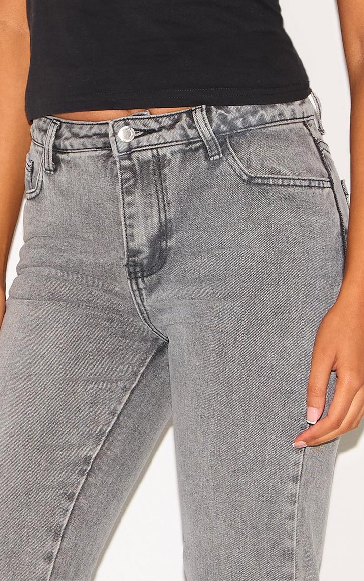 Tall Washed Grey Slim Fit Low Rise Flared Jeans Product Image