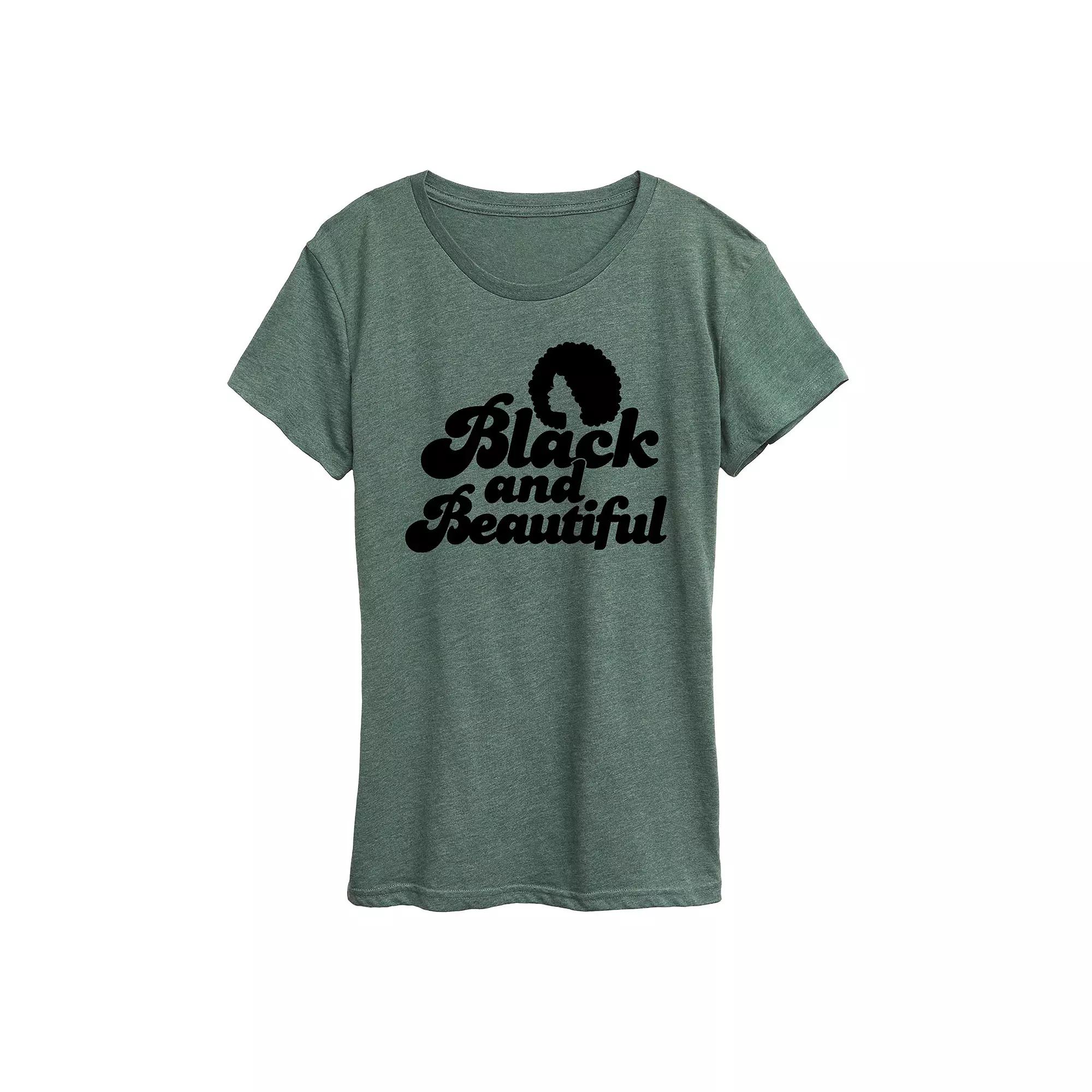 Plus Black and Beautiful Graphic Tee, Women's,  Product Image