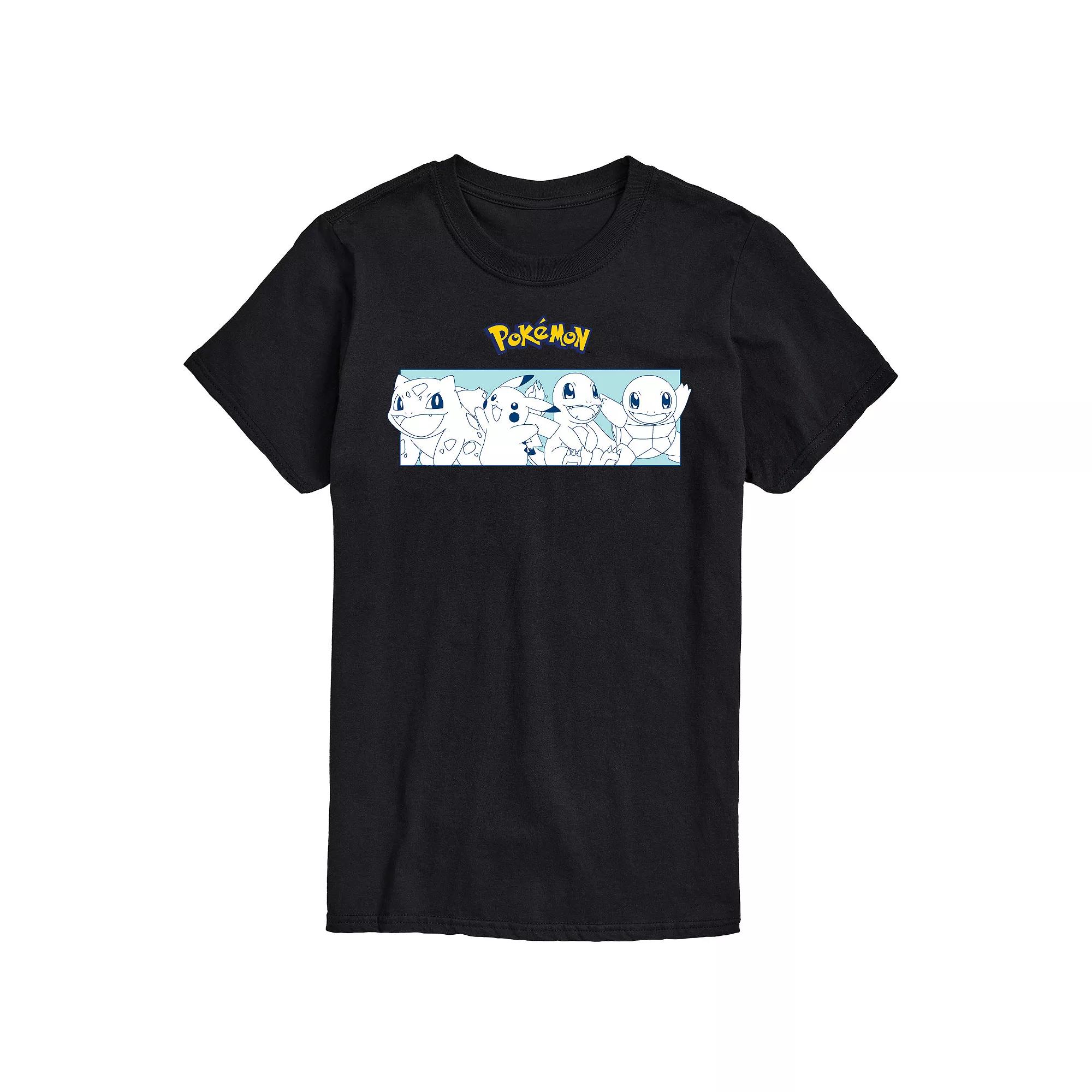Men's Pokemon Starters Stripe Graphic Tee,  Product Image