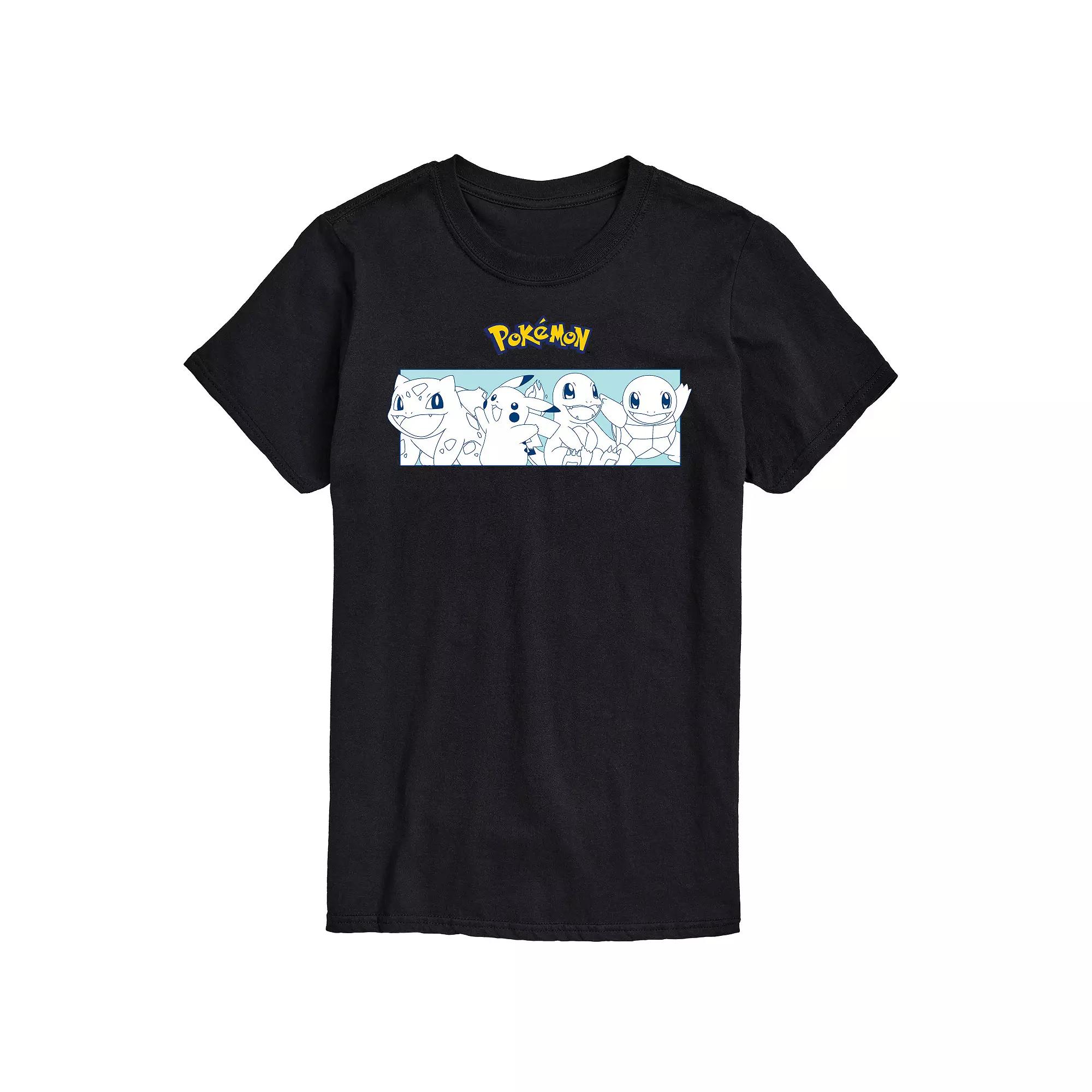 Men's Pokemon Starters Stripe Graphic Tee,  Product Image