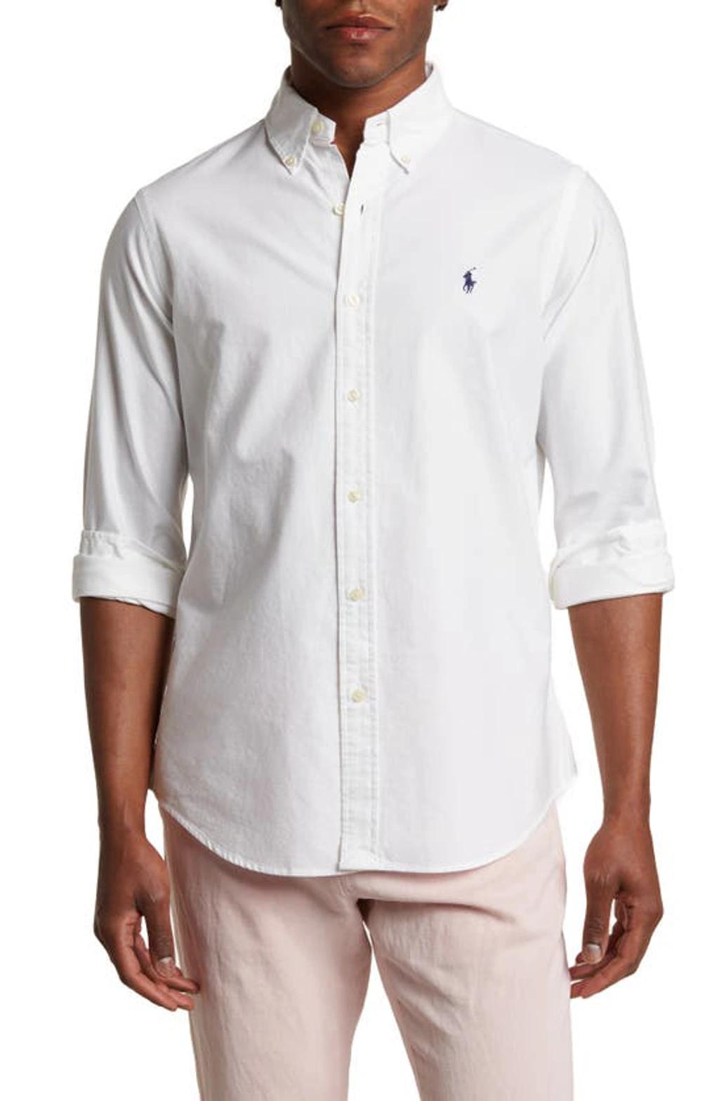 POLO RALPH LAUREN Long Sleeve Sport Shirt Clothing In White Product Image