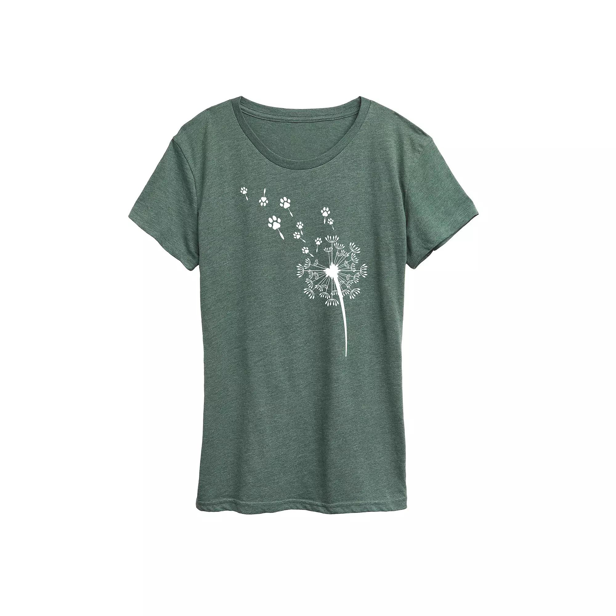 Women's Pawprint Dandelion Graphic Tee,  Product Image
