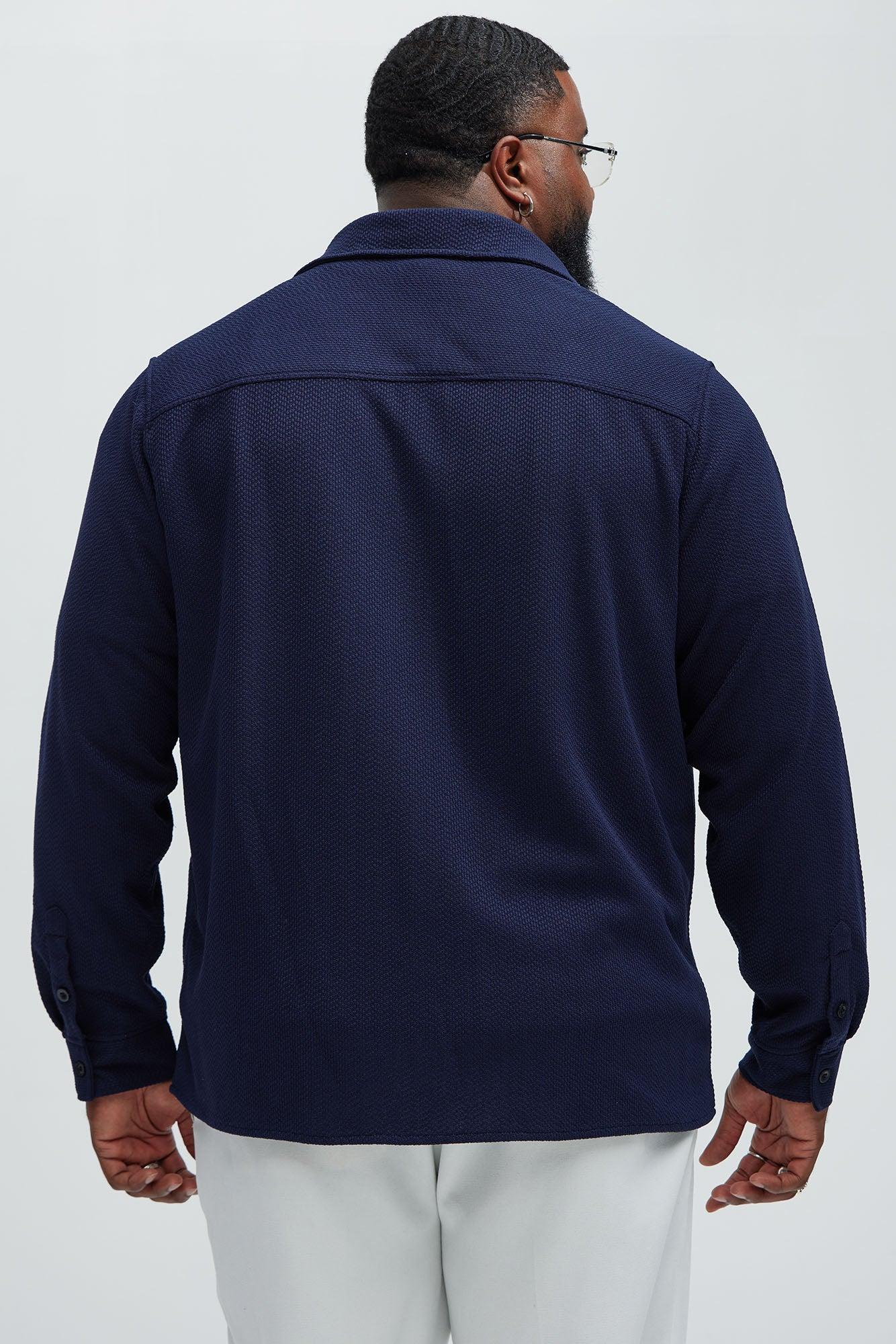 Find Here Textured Shirt - Blue Product Image