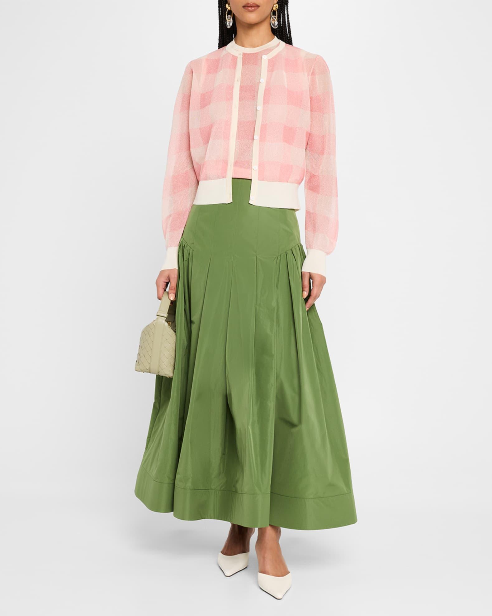 Check Crewneck Cardigan Product Image