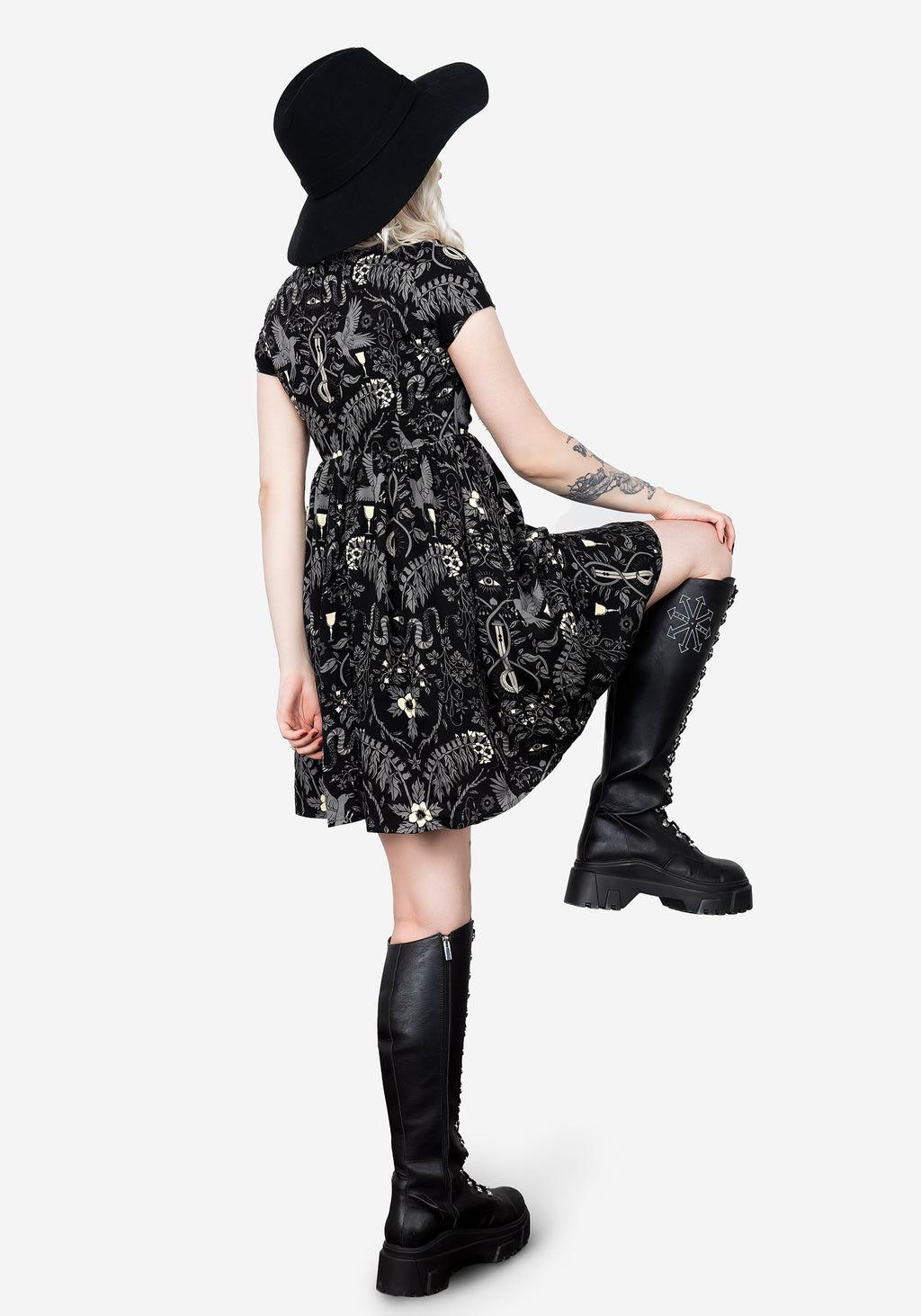 Hecate's Garden Skater Mini Dress Product Image