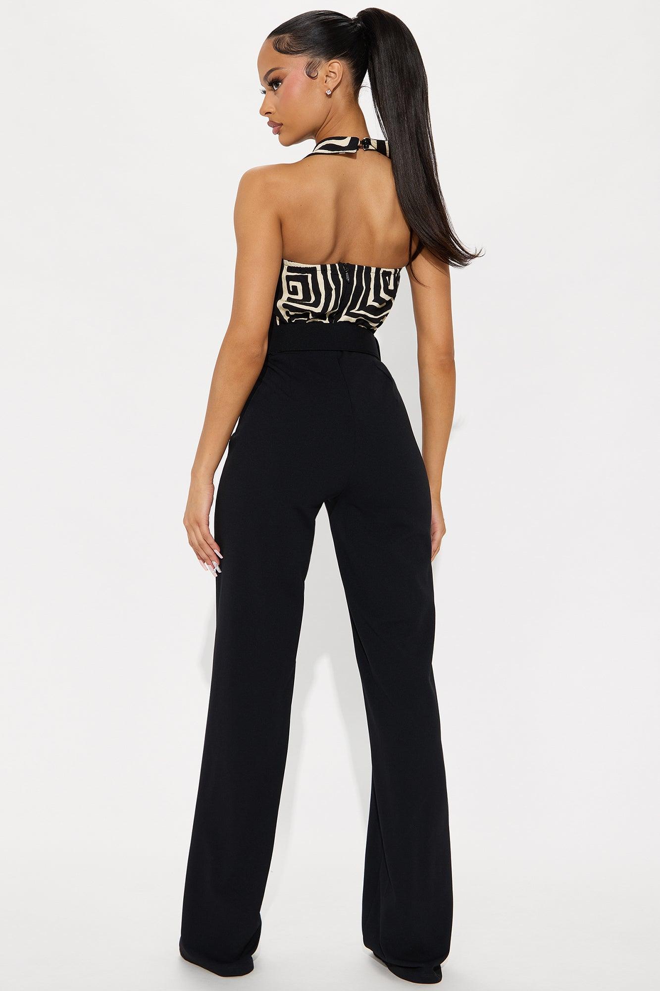 Keep It Classy Jumpsuit - Black/combo Female Product Image