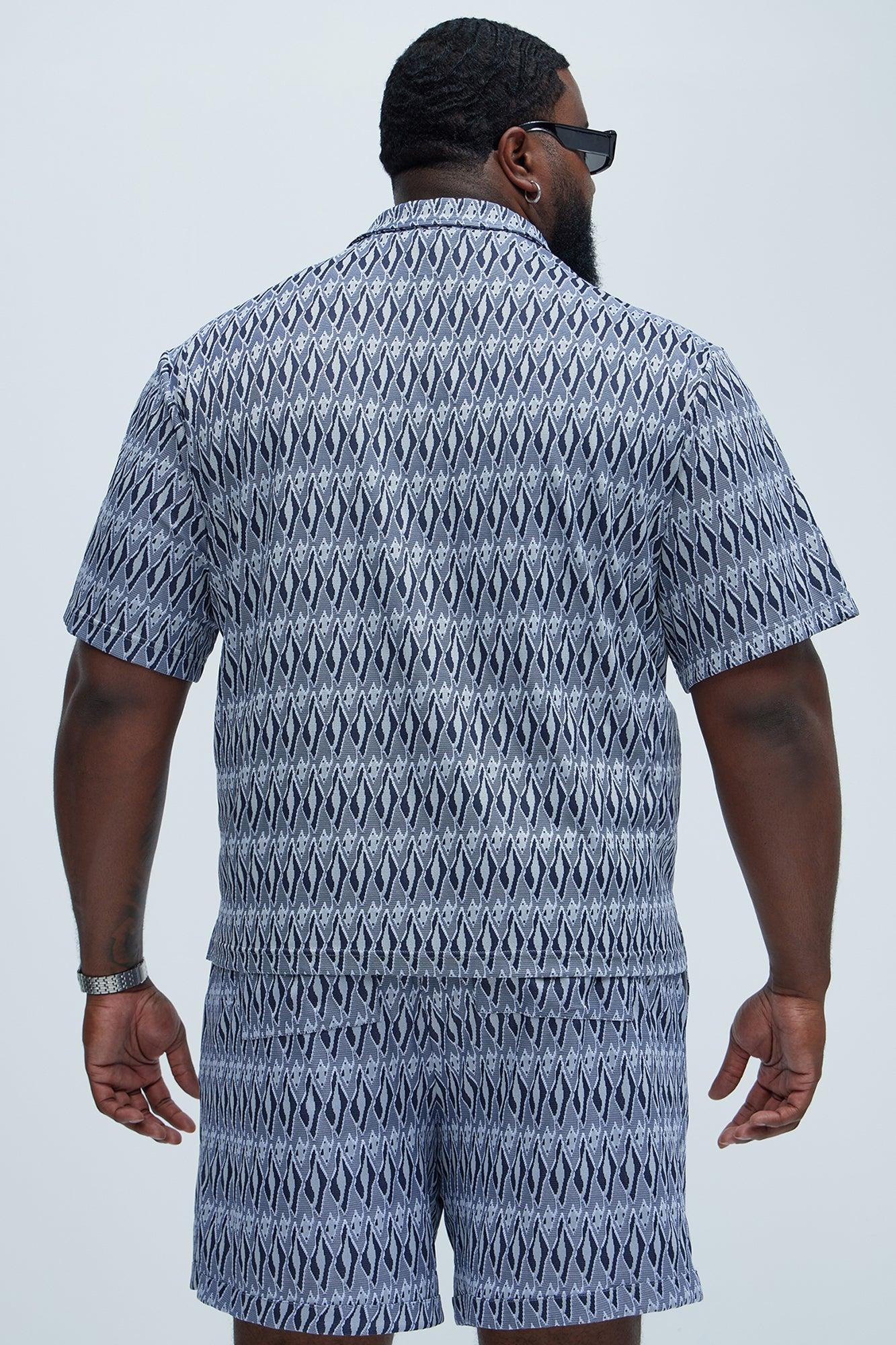 Xavion Textured Shirt - Blue/combo Product Image