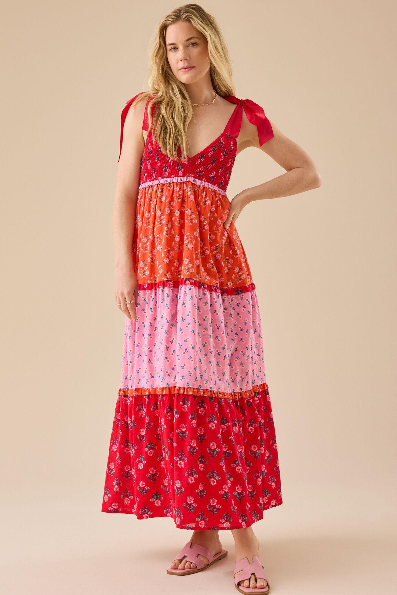 Kourtney Floral Tiered Maxi Dress Product Image