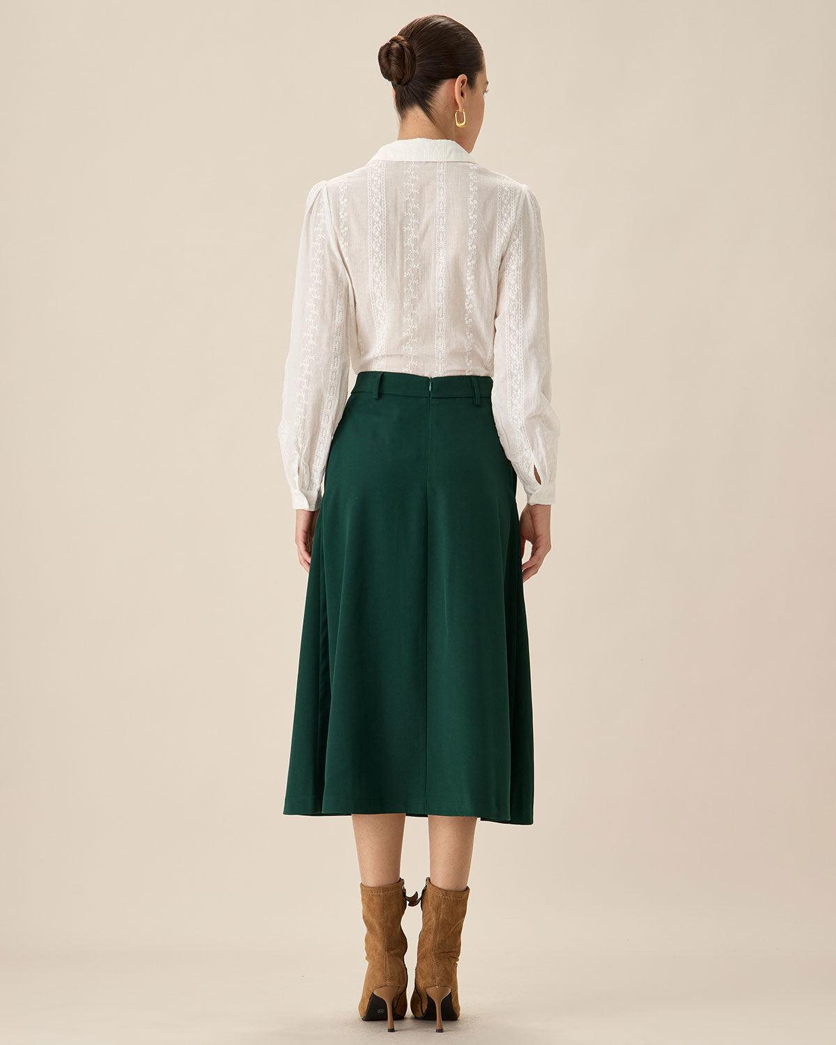 White Jacquard Button-Up Shirt Product Image