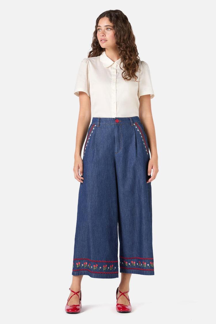 Meadow Embroidered Culotte Product Image
