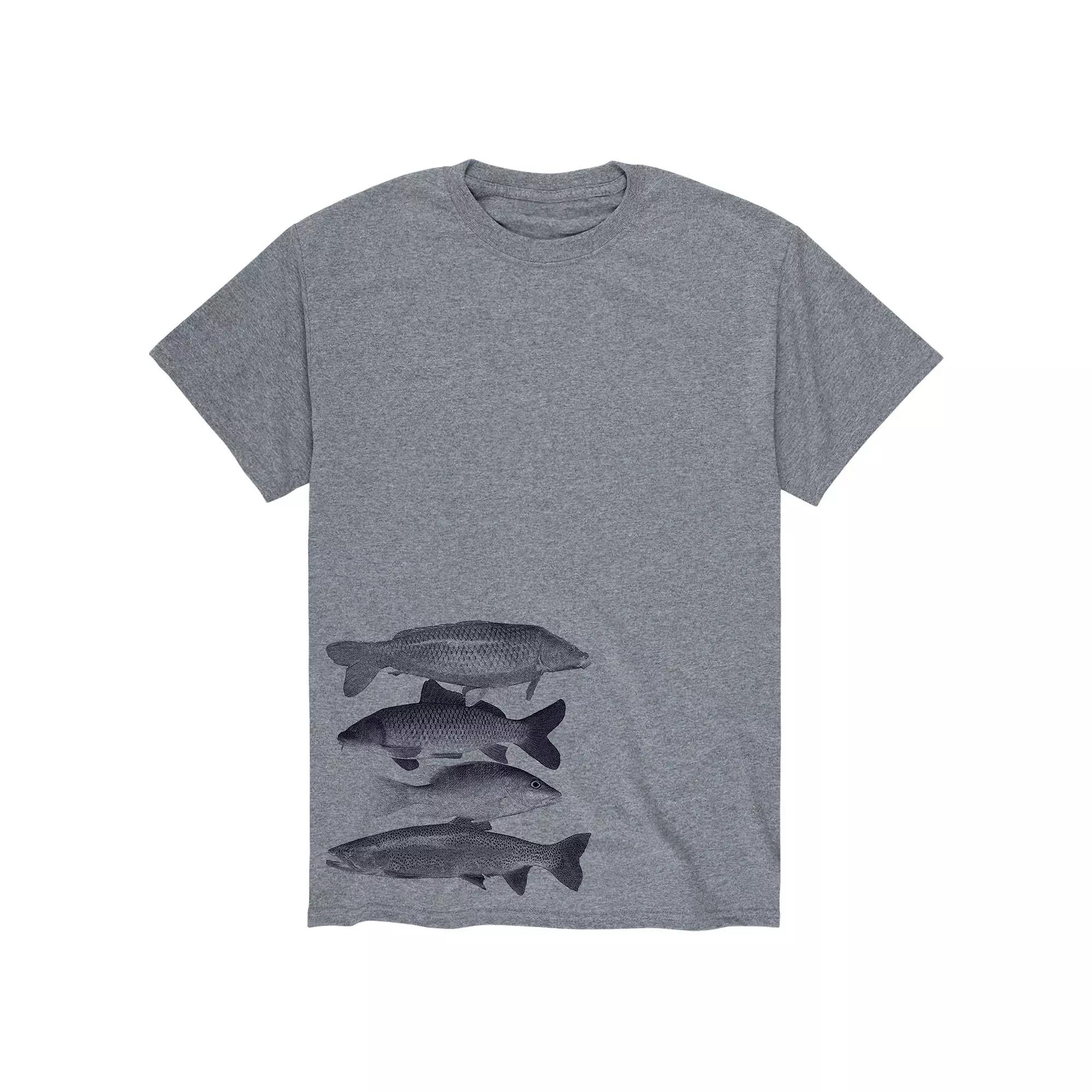 Men's Freshwater Fish Stacked Tee,  Product Image