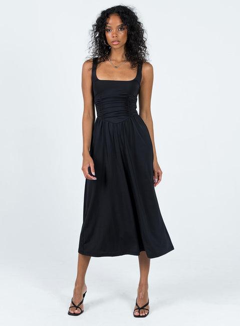 Braddon Midi Dress Black Product Image