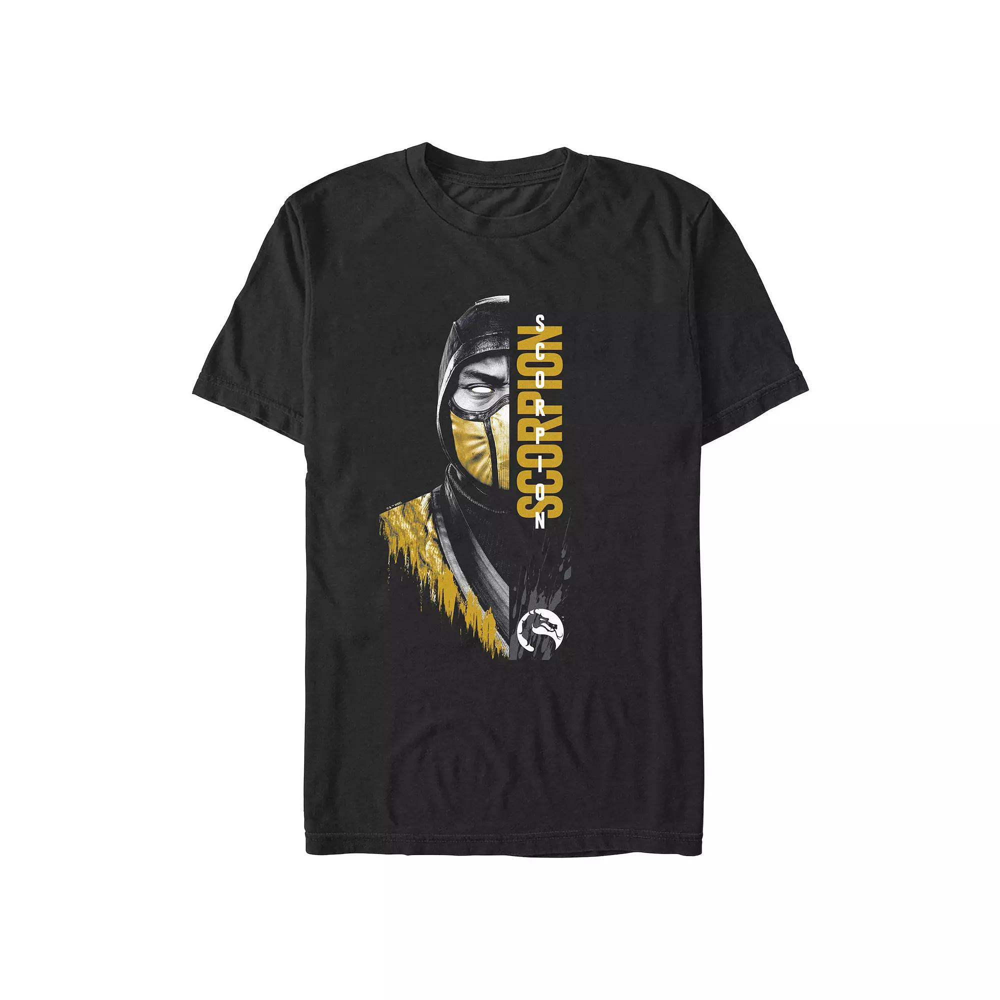 Men's Mortal Kombat Scorpio Middle Face Graphic Tee,  Product Image