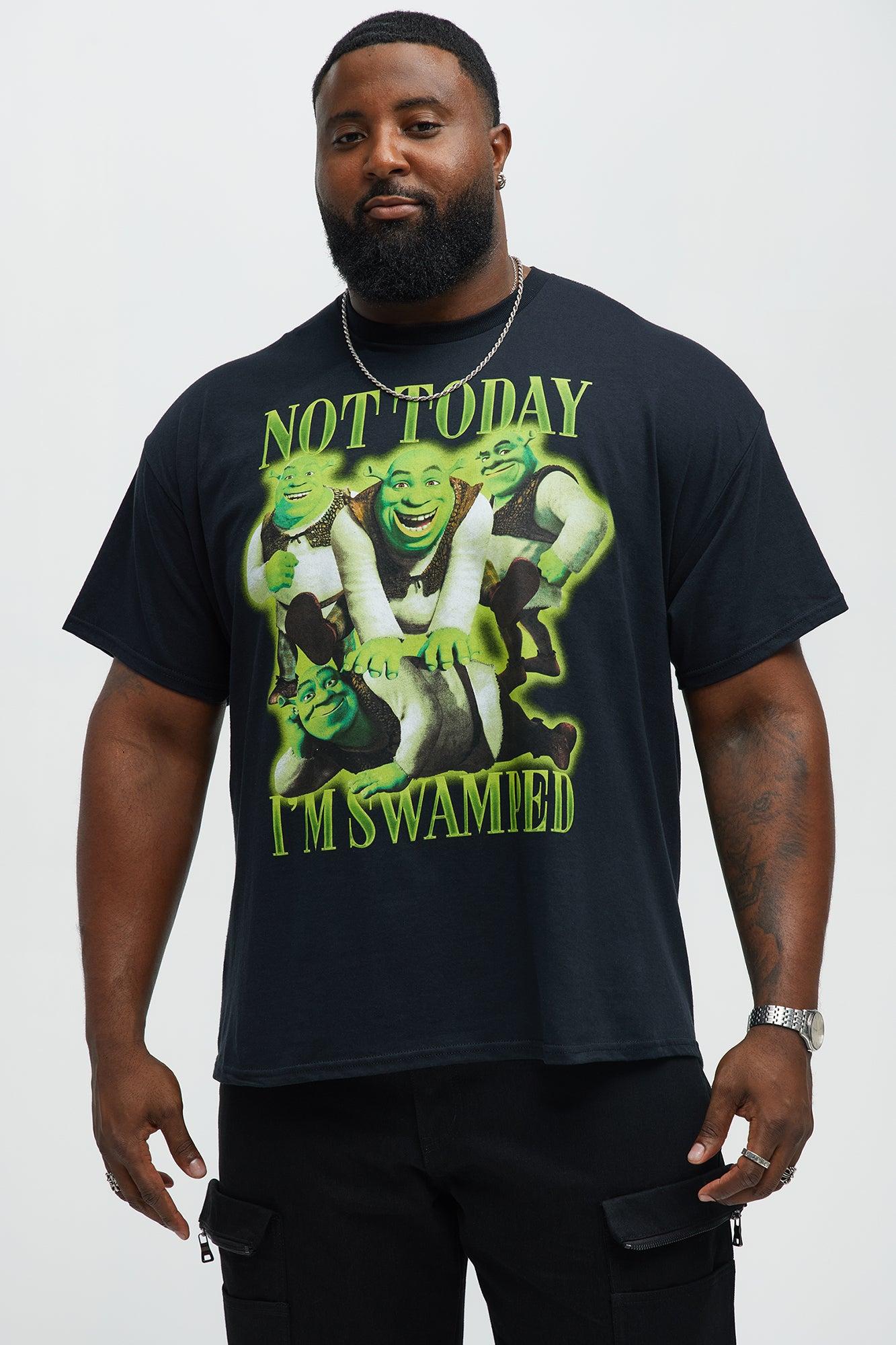 Shrek Can't Today I'm Swamped Short Sleeve Tee - Black Male Product Image