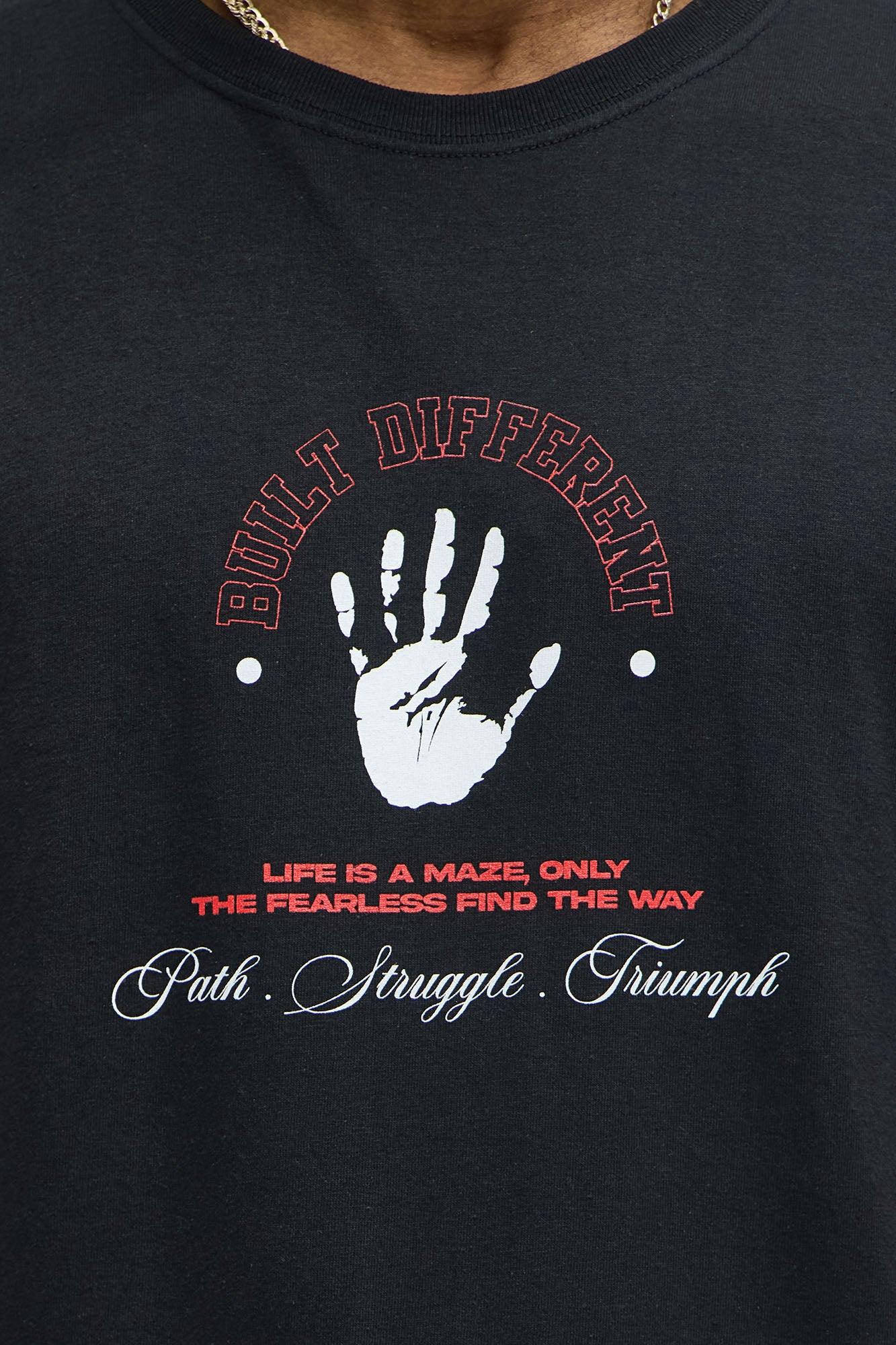 Path Struggle Triumph Short Sleeve Tee - Black Product Image