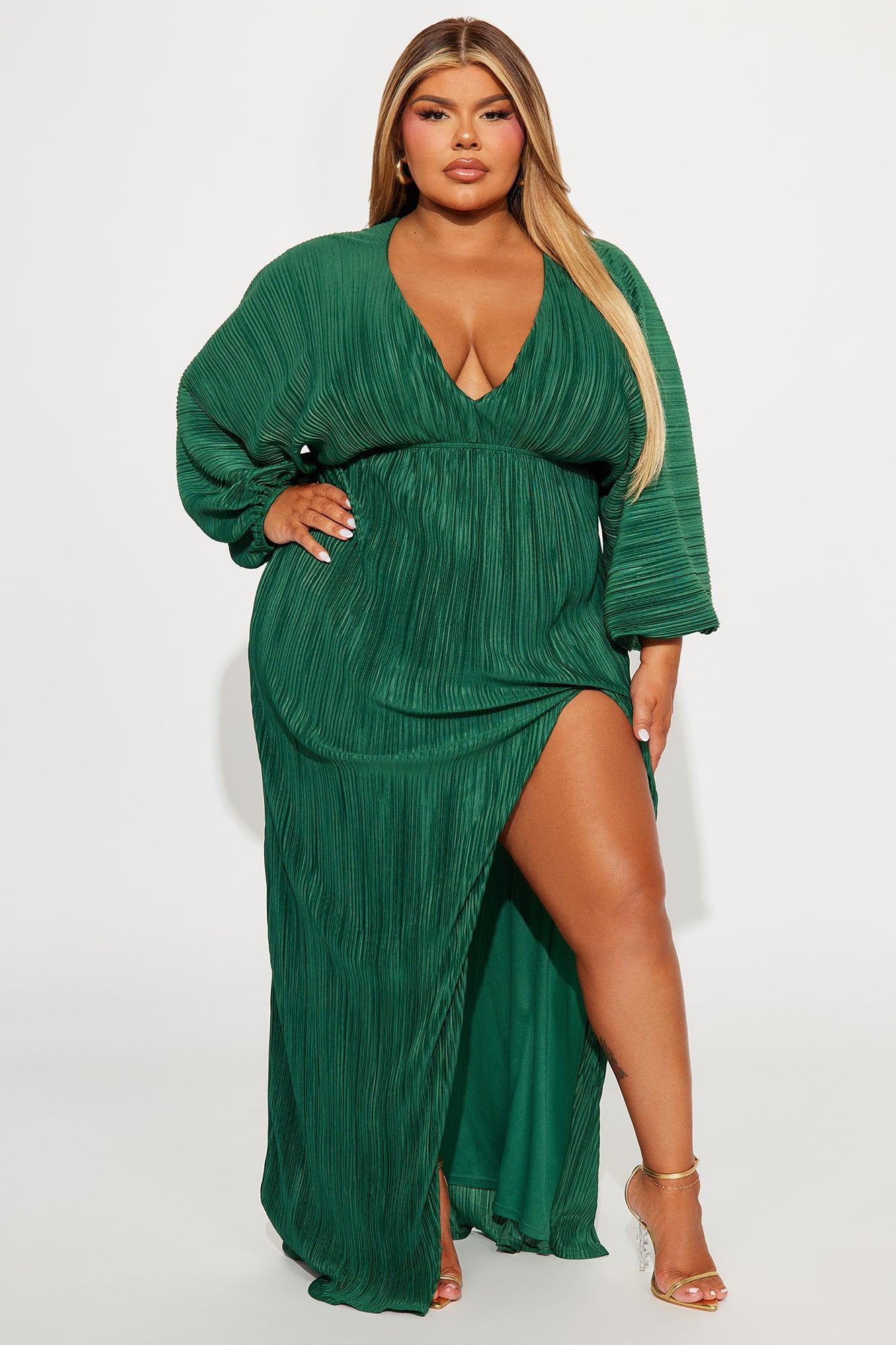 Paloma Pleated Maxi Dress - Hunter Product Image