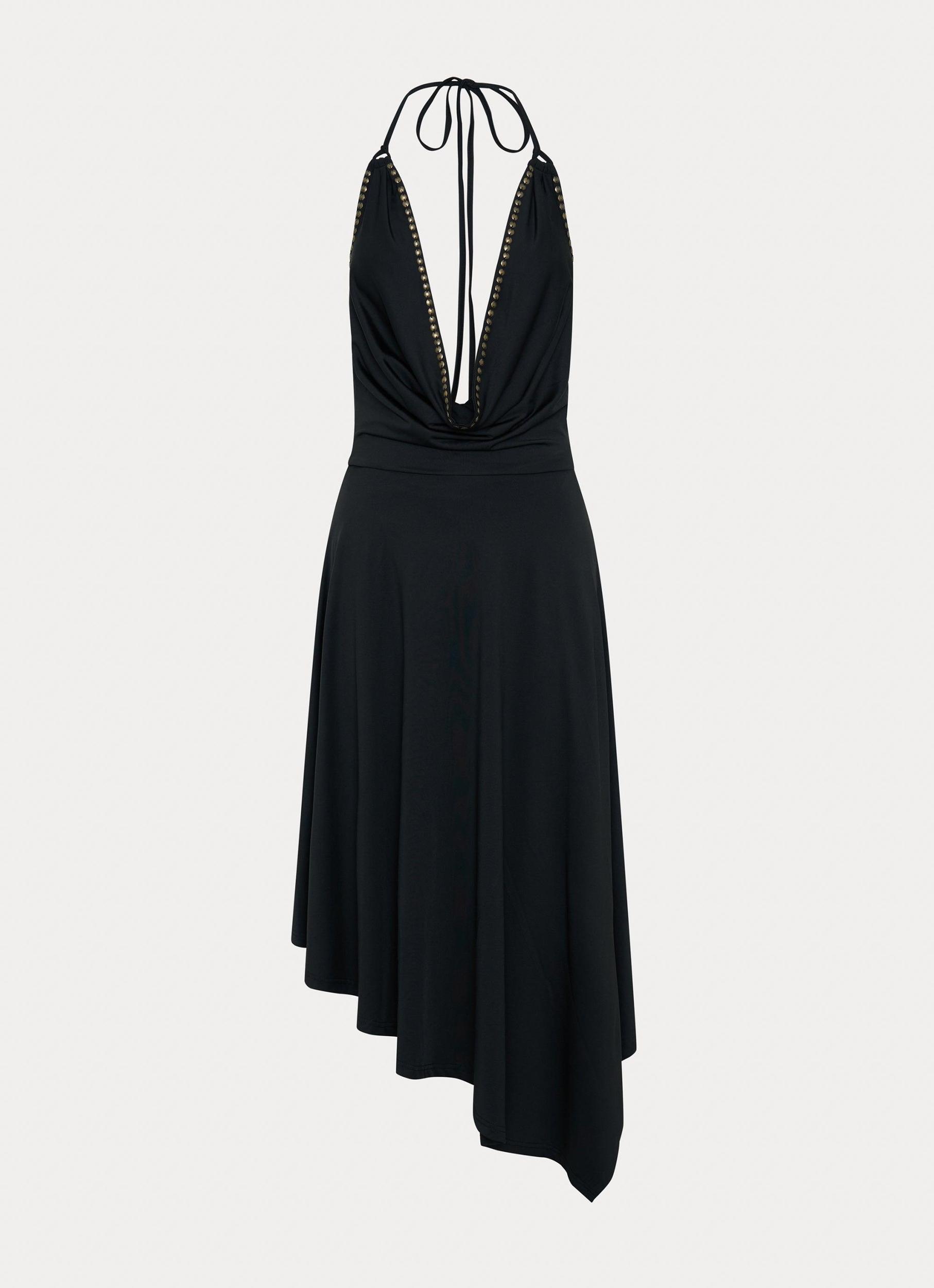 Vena Beaded Midi Dress - Black Product Image