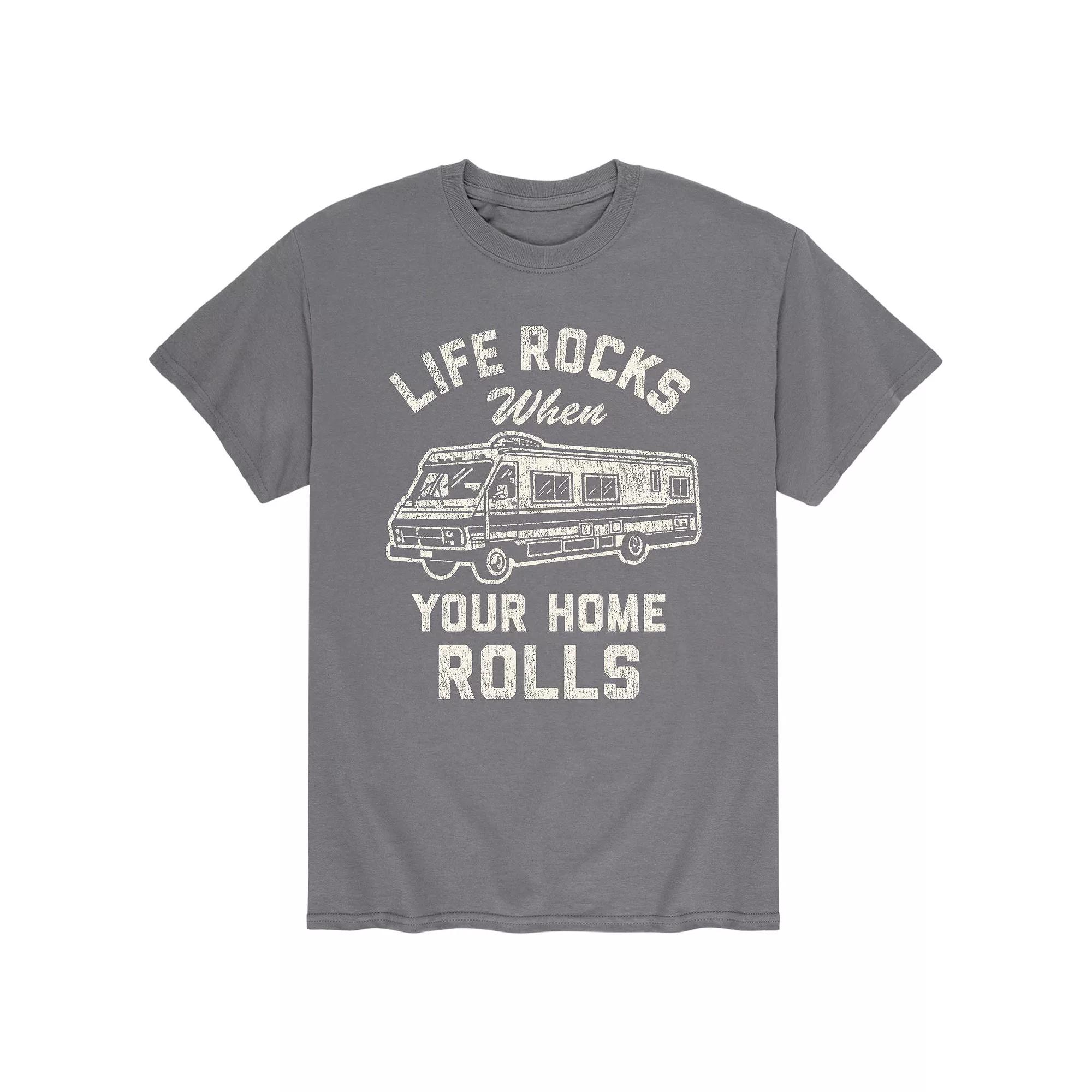Men's Life Rocks Home Rolls Tee,  Product Image