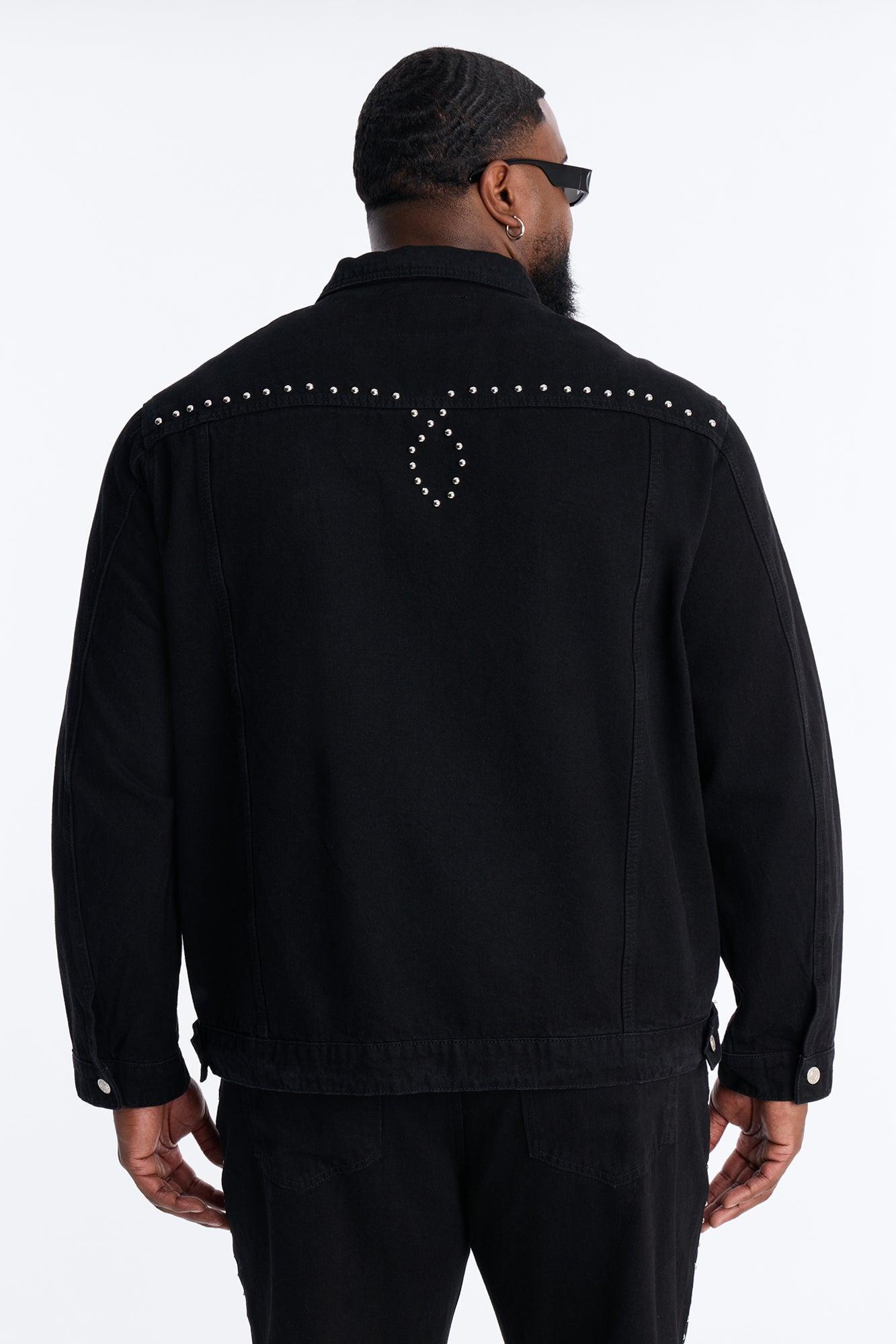 Iron Outlaw Denim Trucker Jacket - Black Product Image