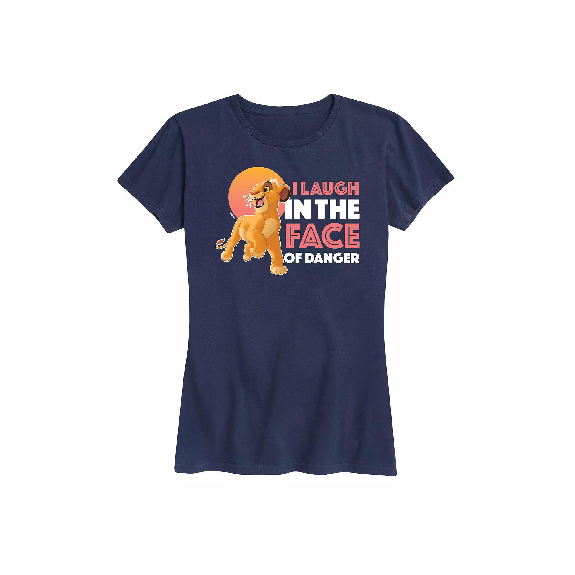 Disney's Lion King Simba Women's I Laugh Face Of Danger Graphic Tee,  Product Image