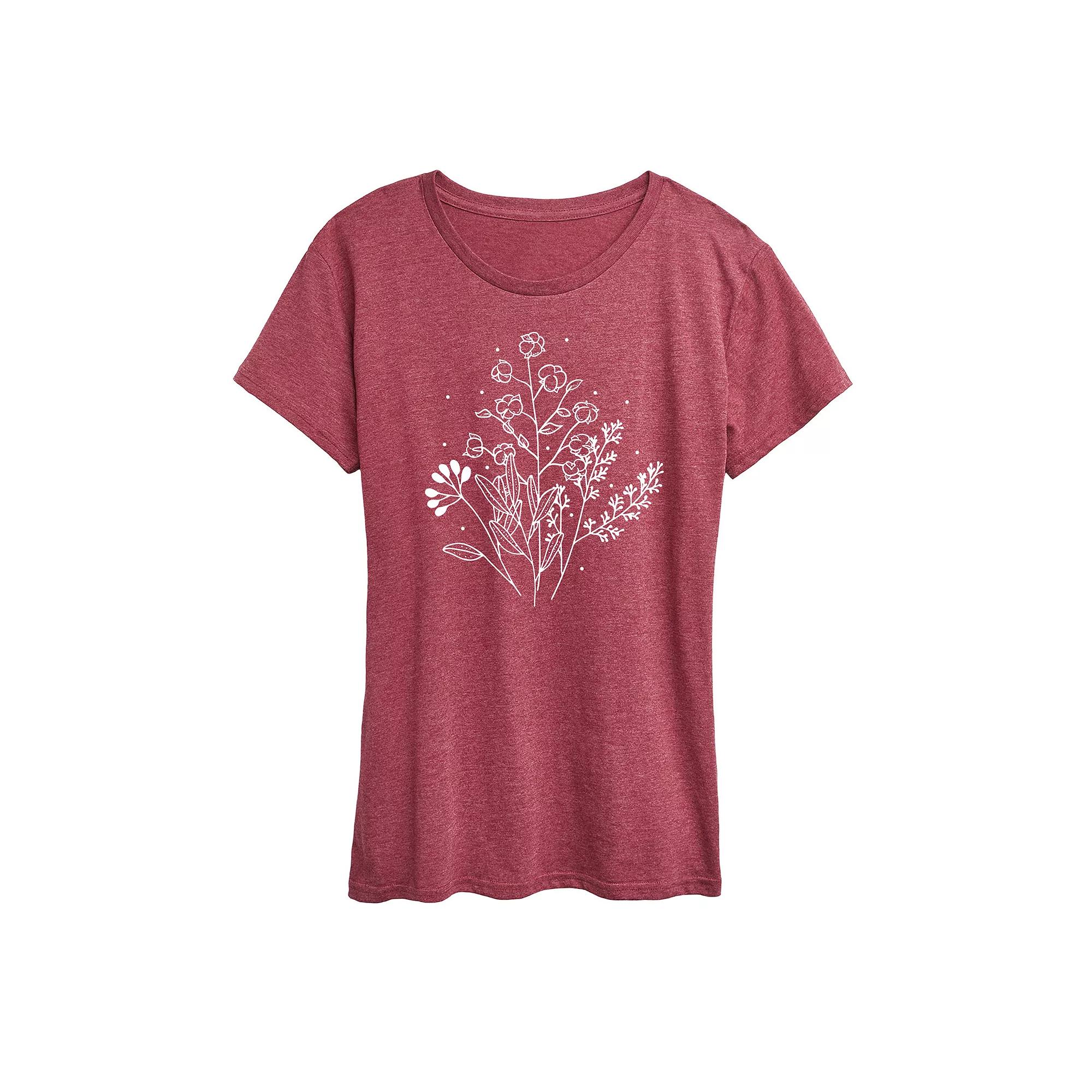 Women's Fall Flowers Graphic Tee,  Product Image