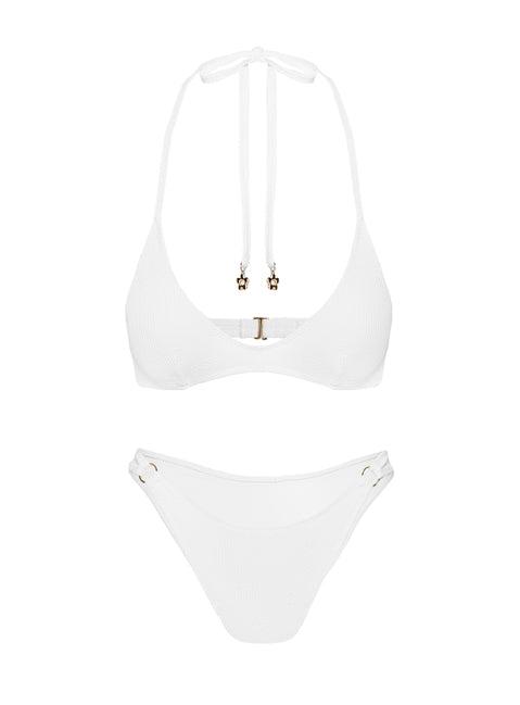 Tides Roll Bikini Bottoms White Product Image