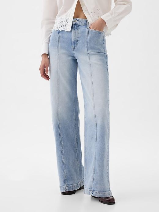 High Rise Stride Wide-Leg Jeans Product Image