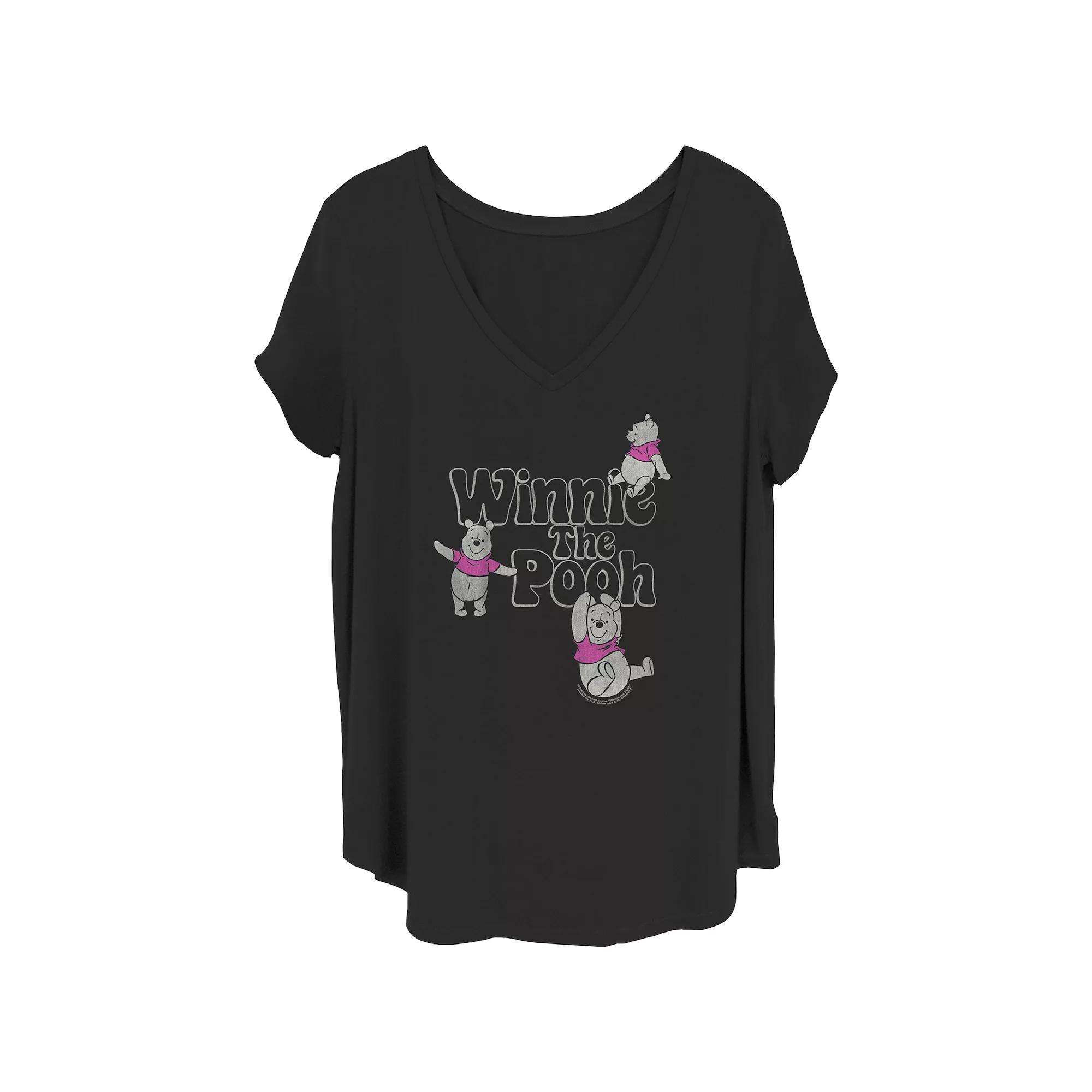 Disney's Winnie The Pooh Soft Pop Winnie Juniors' Plus Graphic Tee, Women's,  Product Image