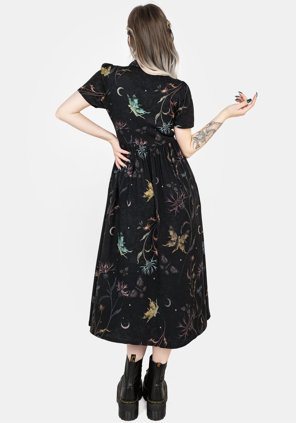 Rosanella Floral Print Midi Shirt Dress Product Image