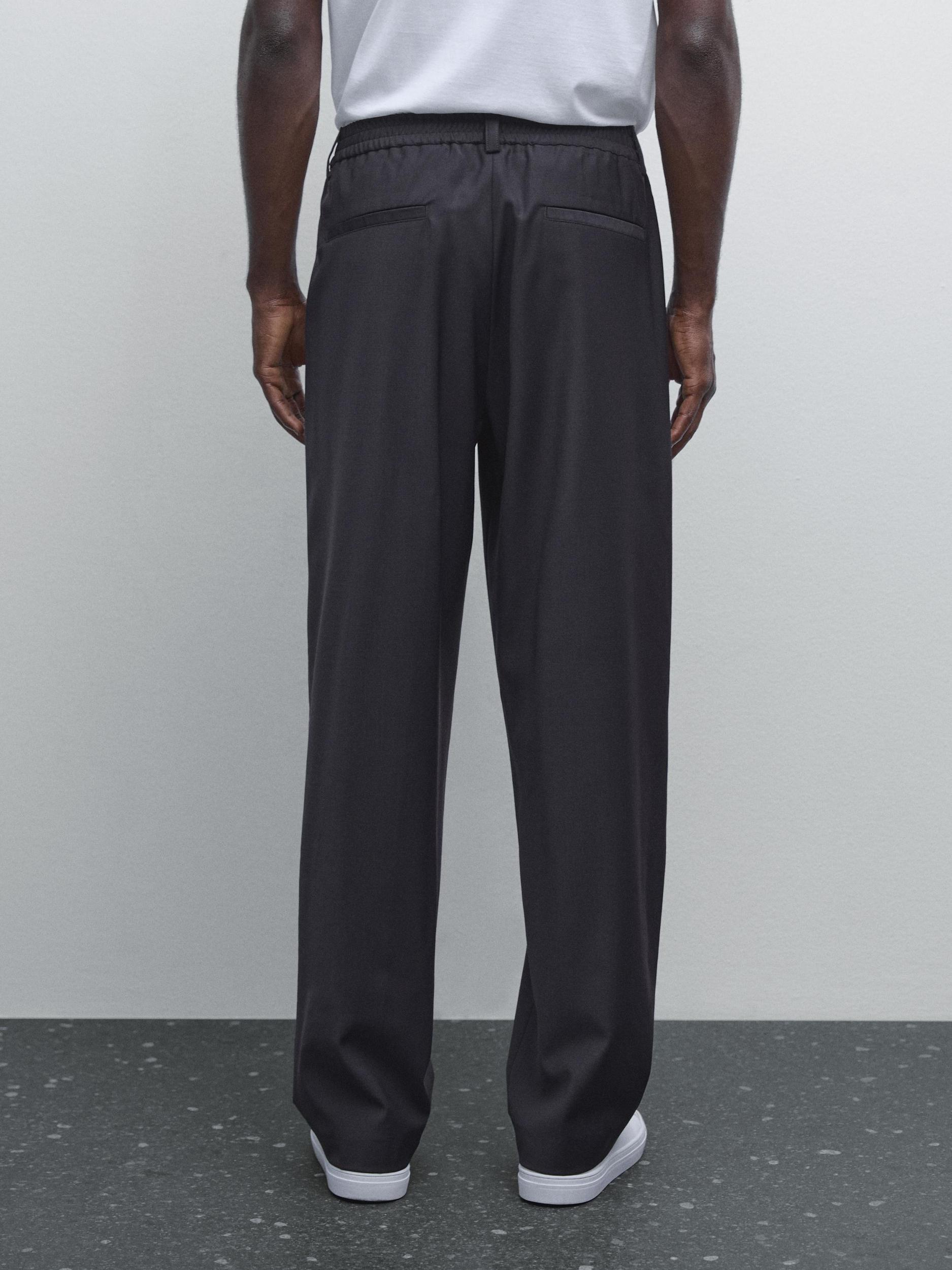 Wool blend jogger fit trousers Product Image