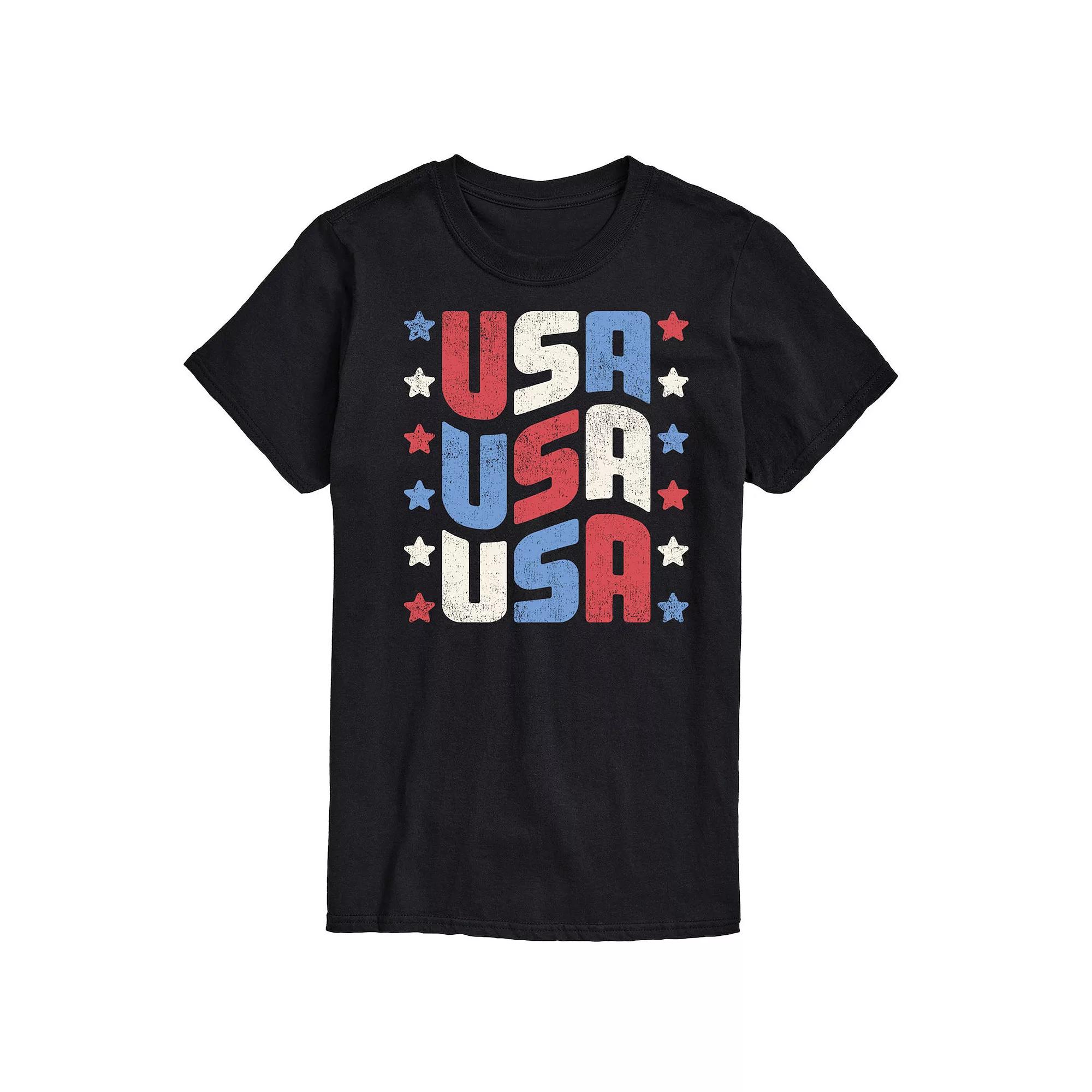 Men's USA Stacked Graphic Tee.,  Product Image